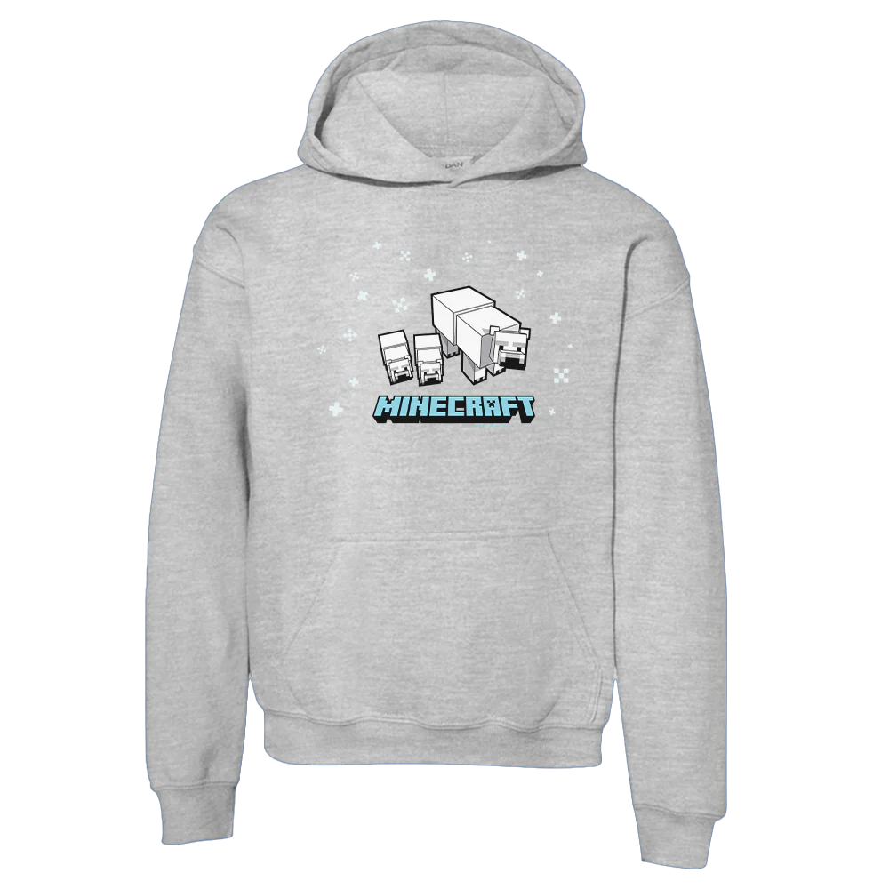Minecraft Polar Bear Kids Pullover Hoodie - Image 4