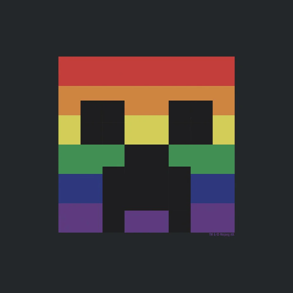 Minecraft Rainbow Creeper Kids Hooded Sweatshirt - Image 3