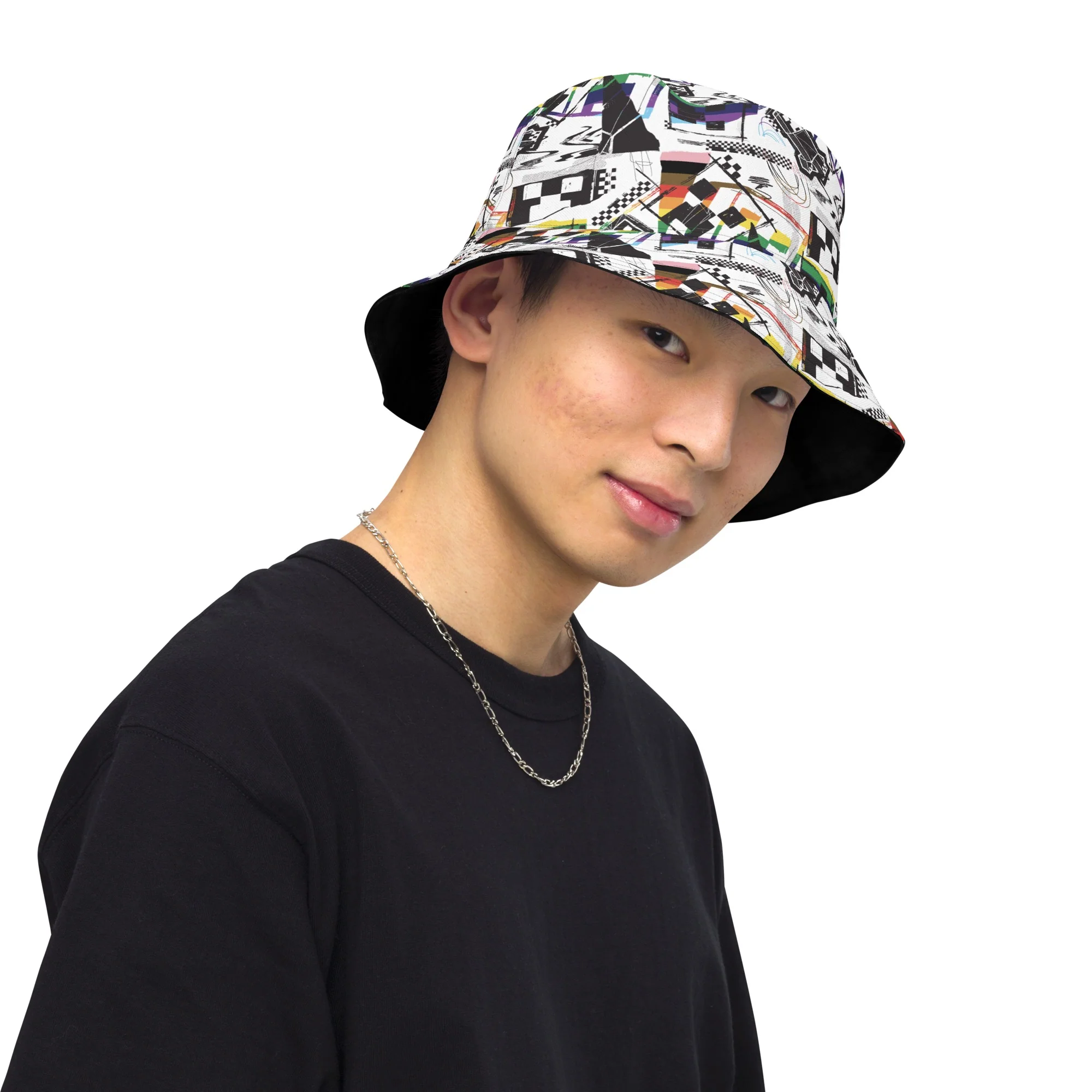 Minecraft Rainbow Reversible Bucket Hat - Image 6