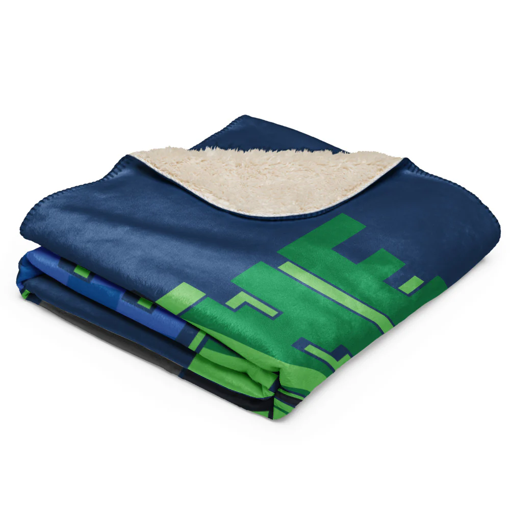 Minecraft Sleep Repeat Premium Sherpa Blanket - Image 11