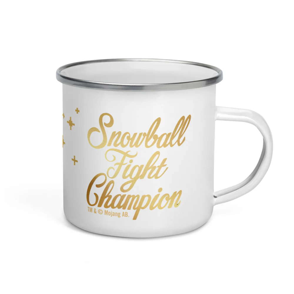 Minecraft Snowball Champion Enamel Mug - Image 2