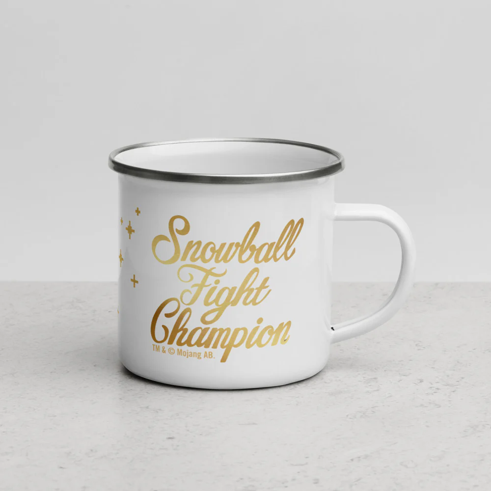 Minecraft Snowball Champion Enamel Mug - Image 4