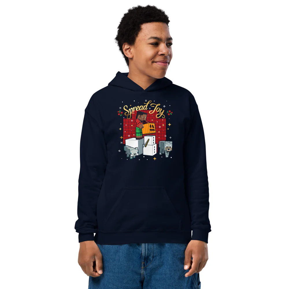 Minecraft Spread Joy Kids Hoodie - Image 3