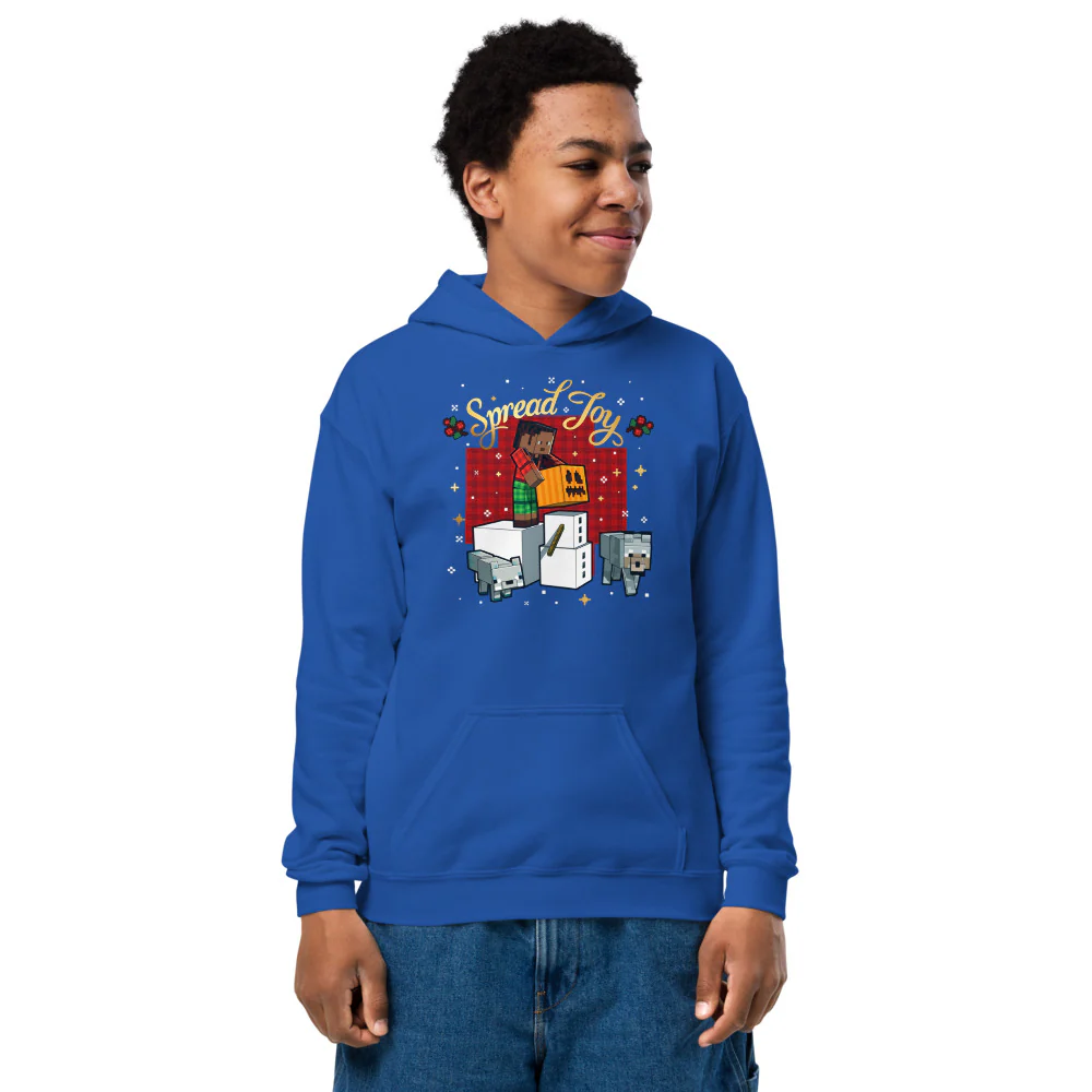 Minecraft Spread Joy Kids Hoodie - Image 9