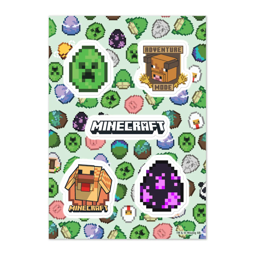 Minecraft Spring Egg Hunt Sticker Sheet - Image 2
