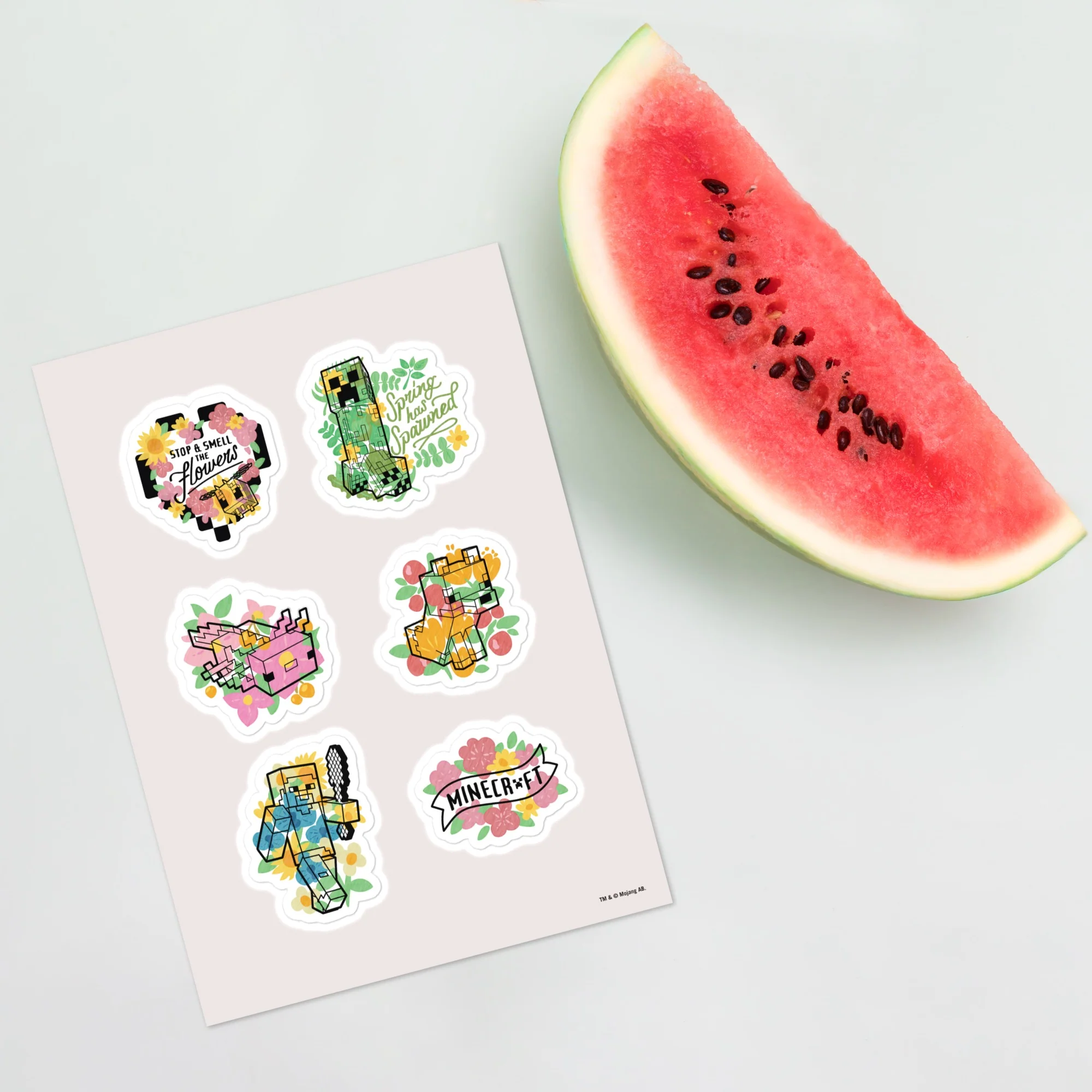 Minecraft Spring Adventure Sticker Sheet - Image 3