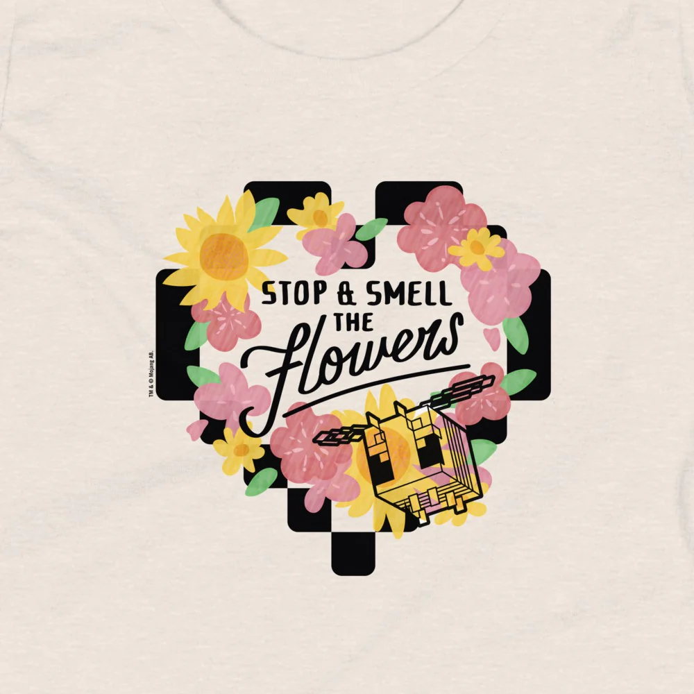Minecraft Stop & Smell The Flowers Kids Premium T-Shirt - Image 2
