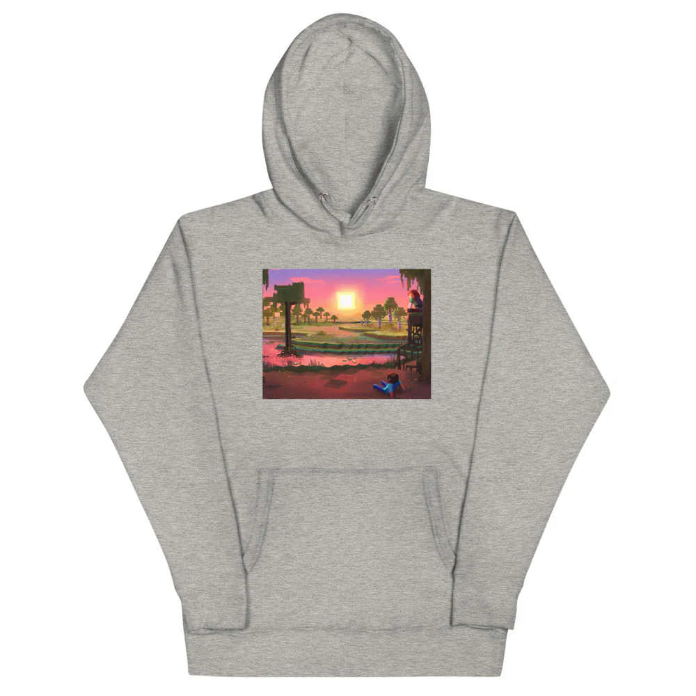 Minecraft Limited Loot Swamp Sunset Unisex Premium Hoodie - Image 5