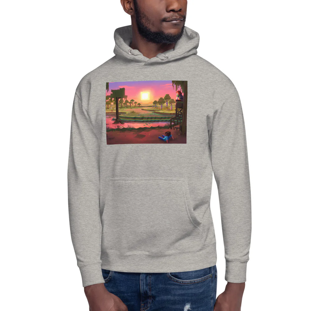 Minecraft Limited Loot Swamp Sunset Unisex Premium Hoodie - Image 6