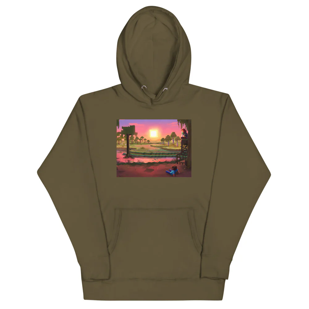 Minecraft Limited Loot Swamp Sunset Unisex Premium Hoodie - Image 9