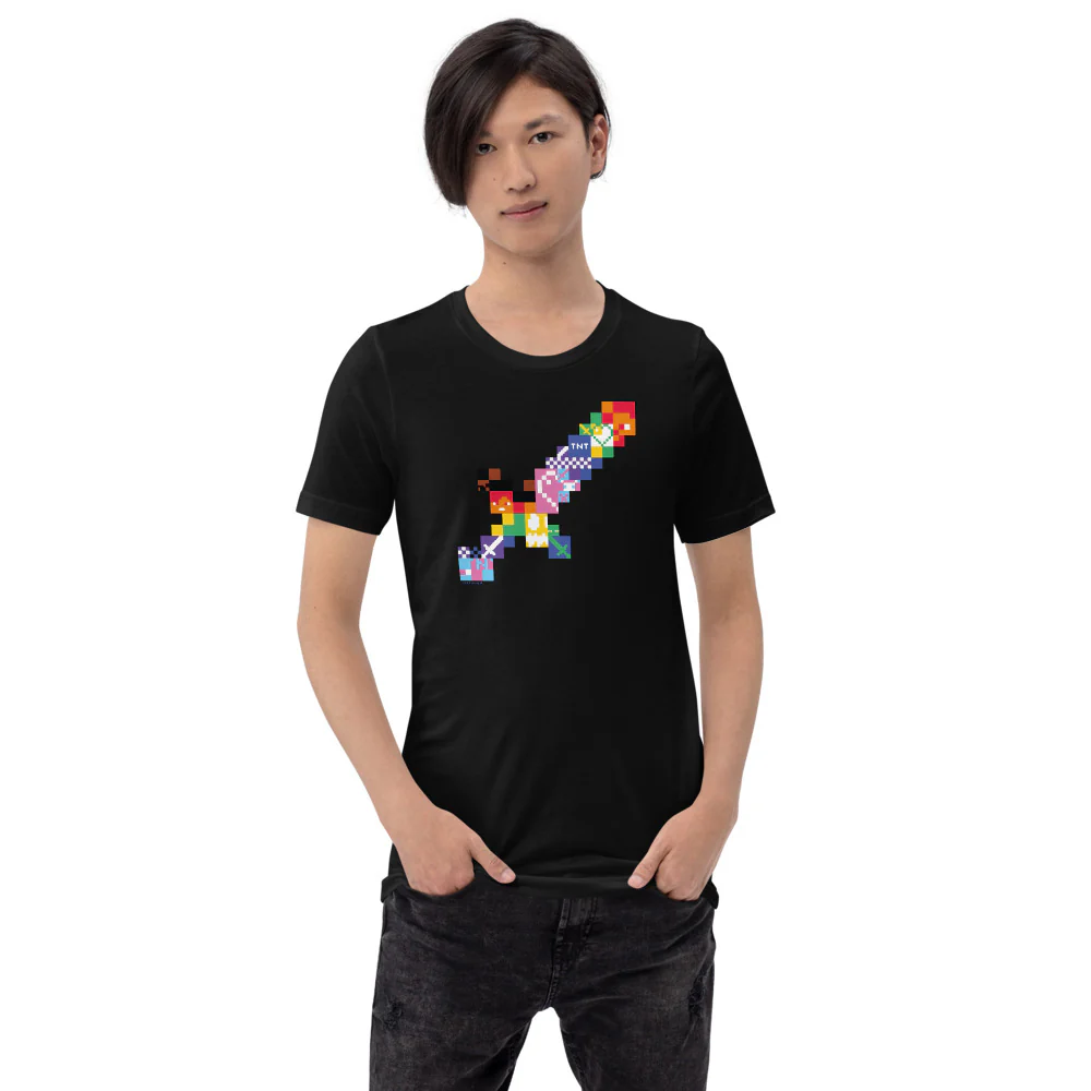 Minecraft Sword Pride Adult T-Shirt - Image 3