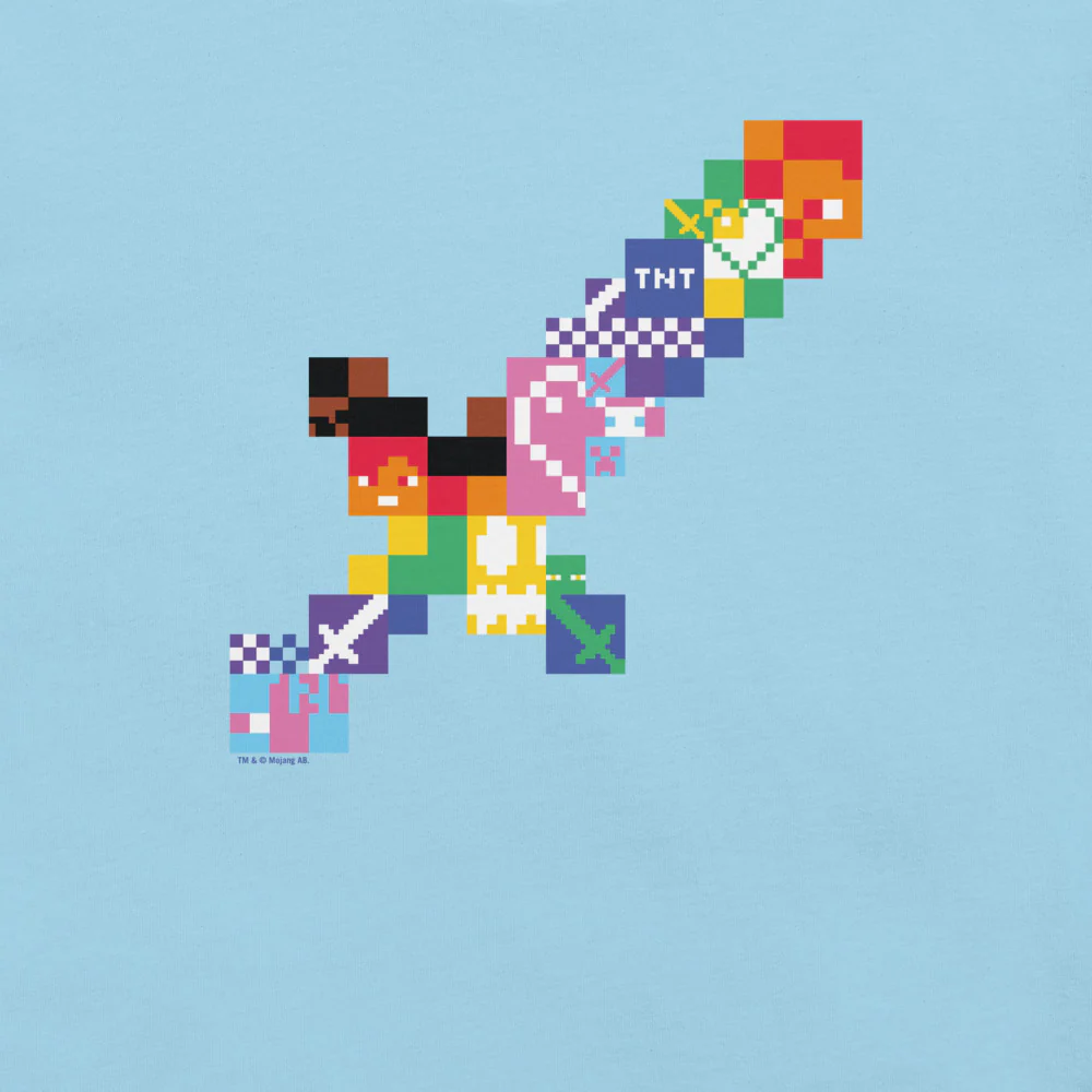 Minecraft Sword Pride Adult T-Shirt - Image 7