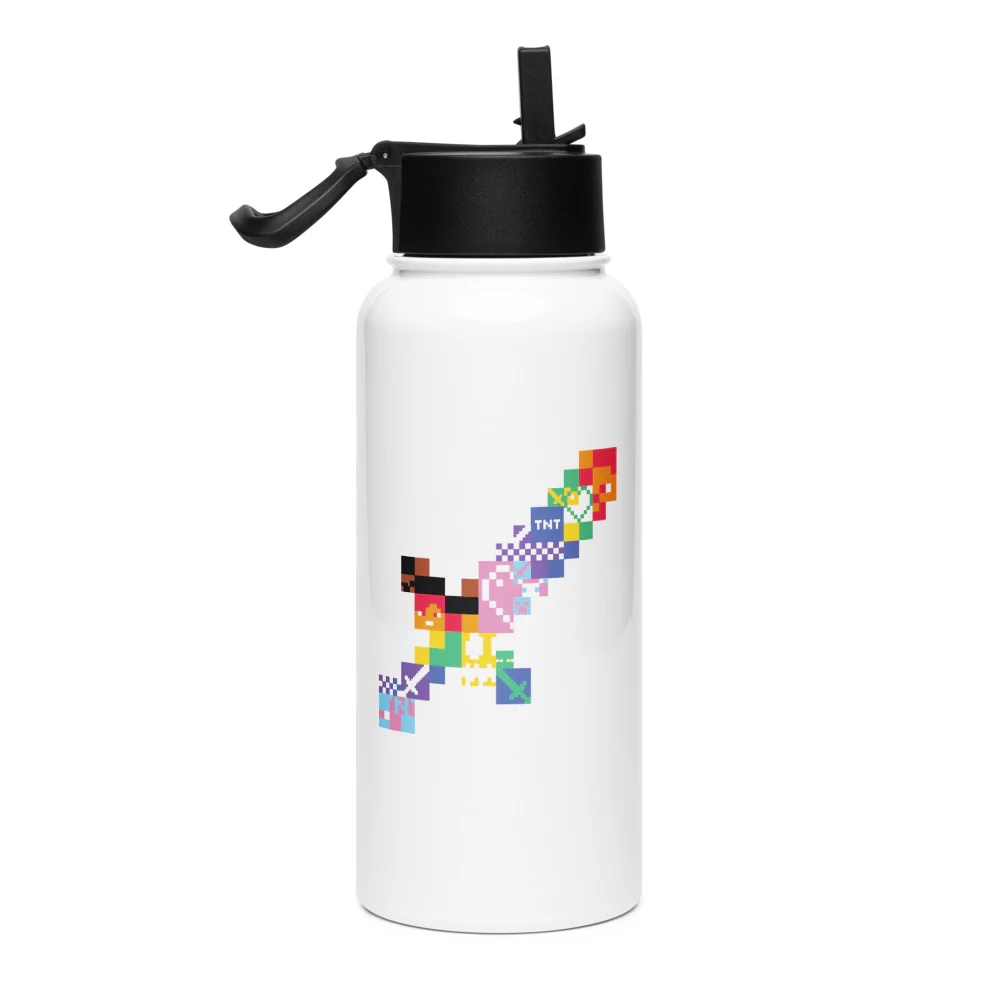 Minecraft Sword Pride Stainless Steel Water Bottle with a Straw Lid - Image 5