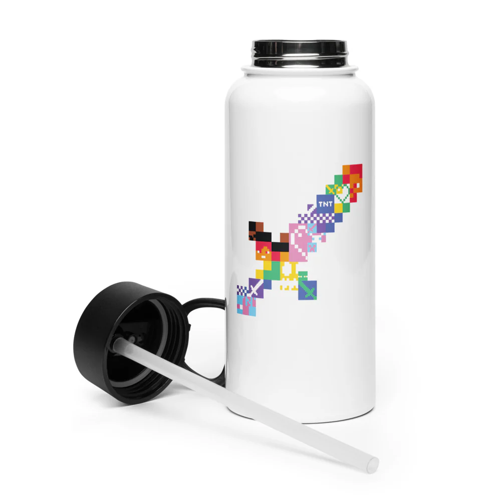 Minecraft Sword Pride Stainless Steel Water Bottle with a Straw Lid - Image 6