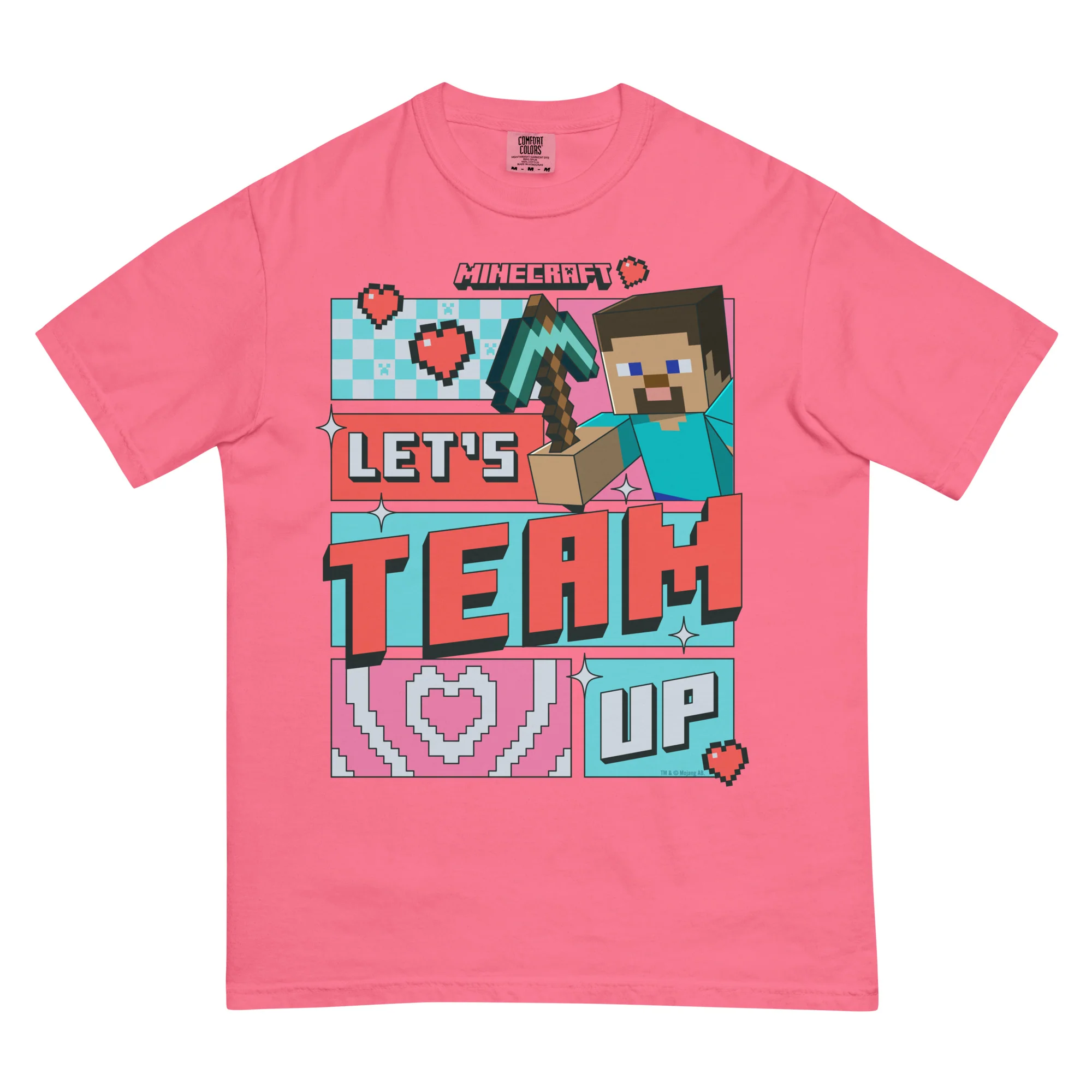 Minecraft T-Shirt Let's Team Up Comfort Colors
