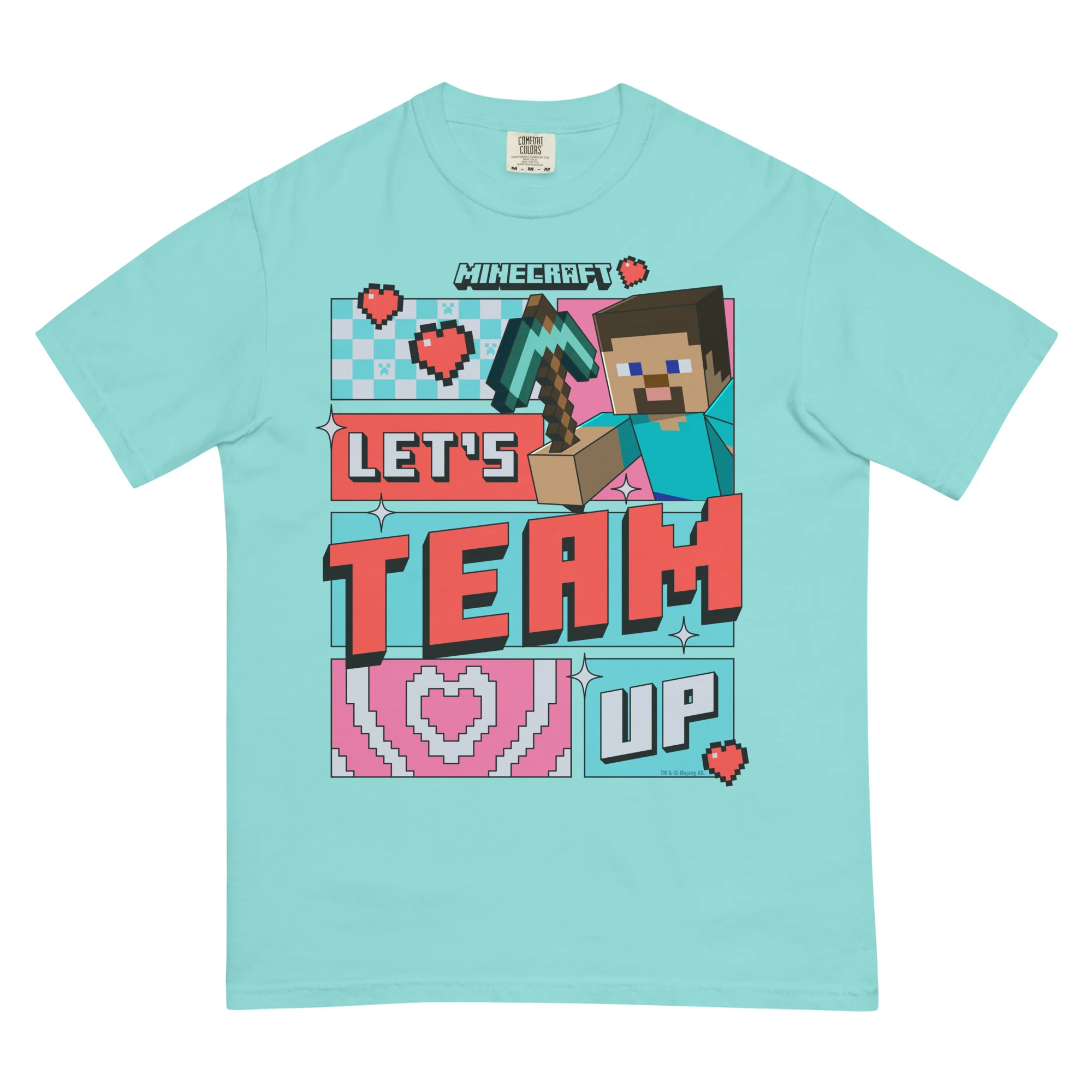 Minecraft T-Shirt Let's Team Up Comfort Colors - Image 5