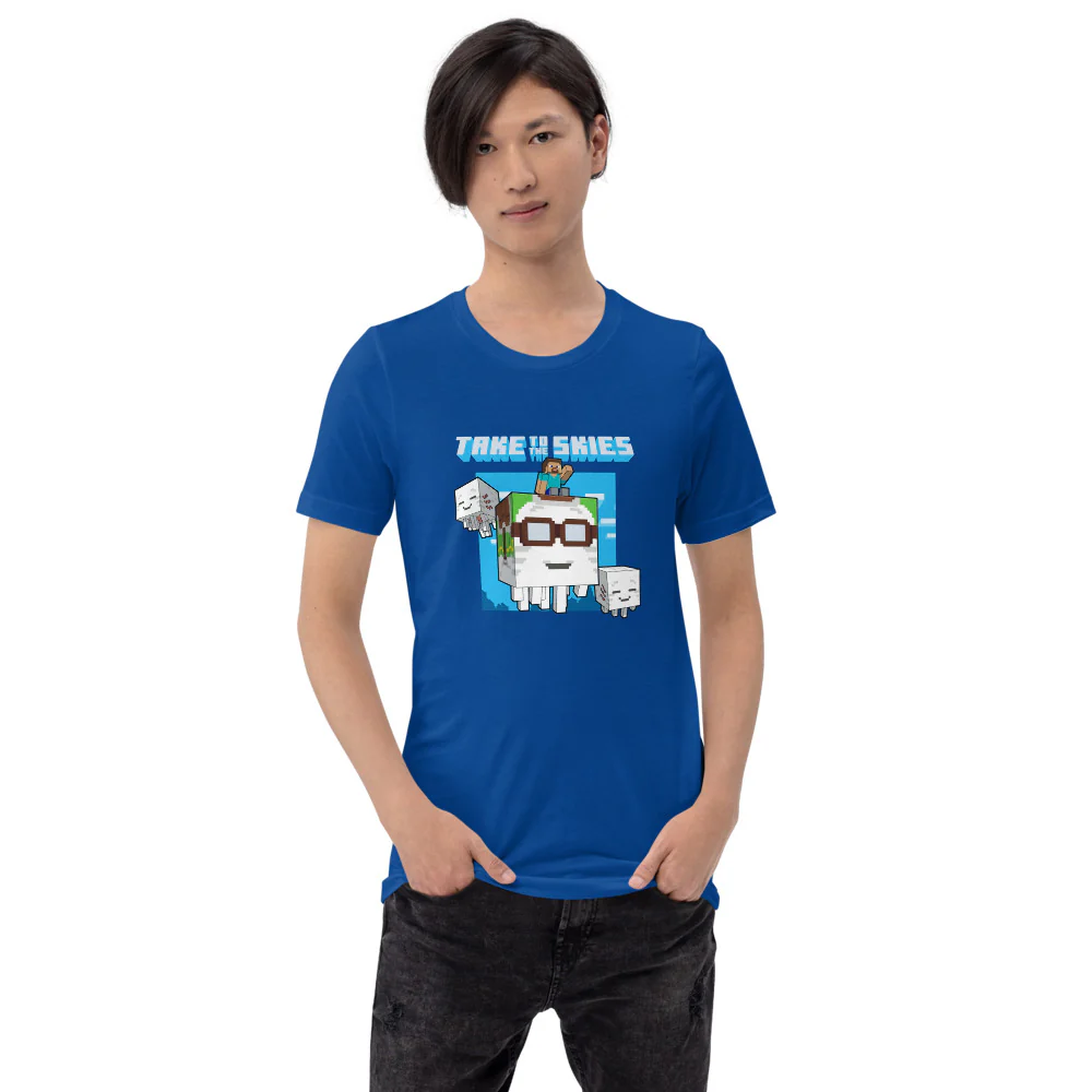 Minecraft Take the Skies Ghast Adult T-Shirt - Image 3
