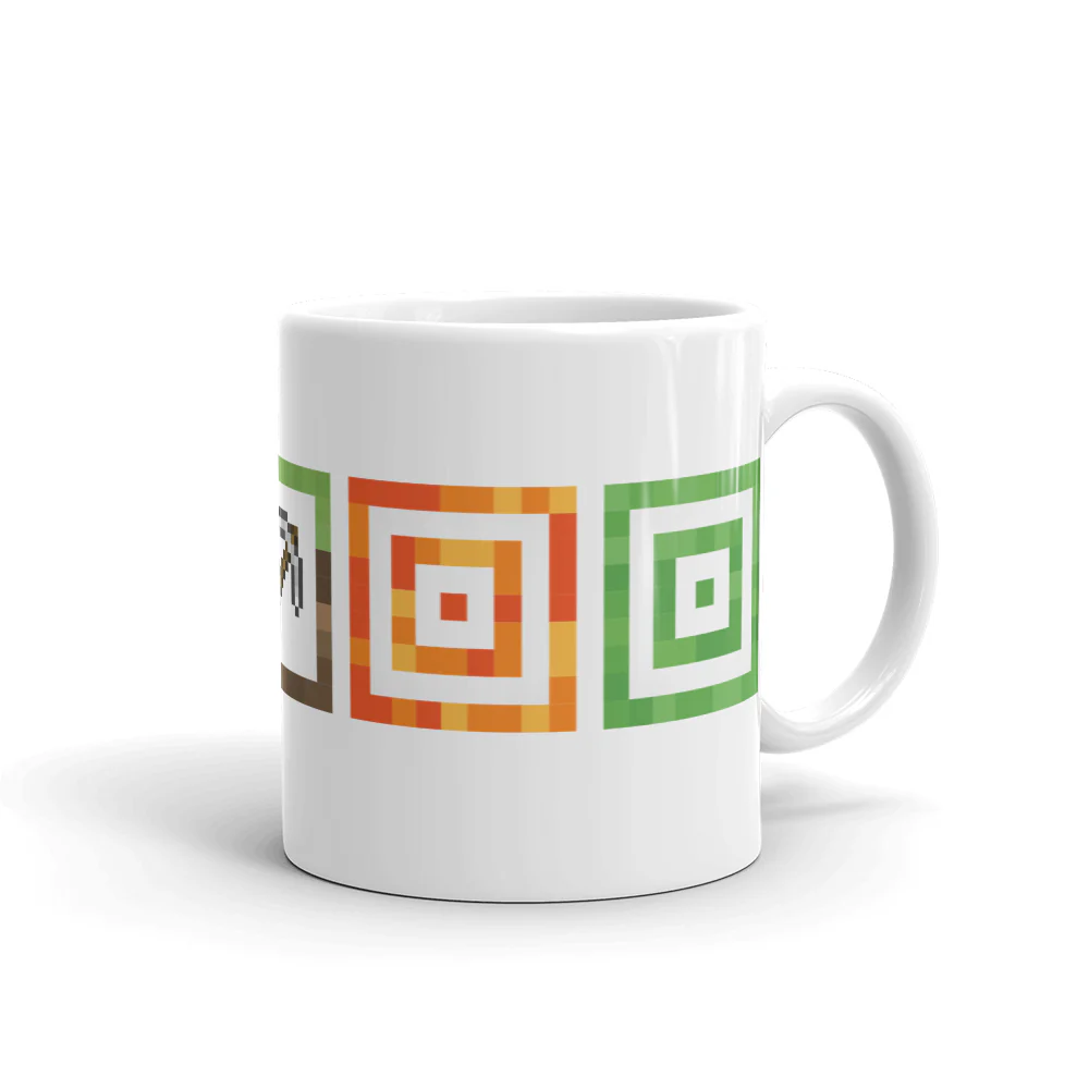 Minecraft Texture Icons White Mug - Image 3