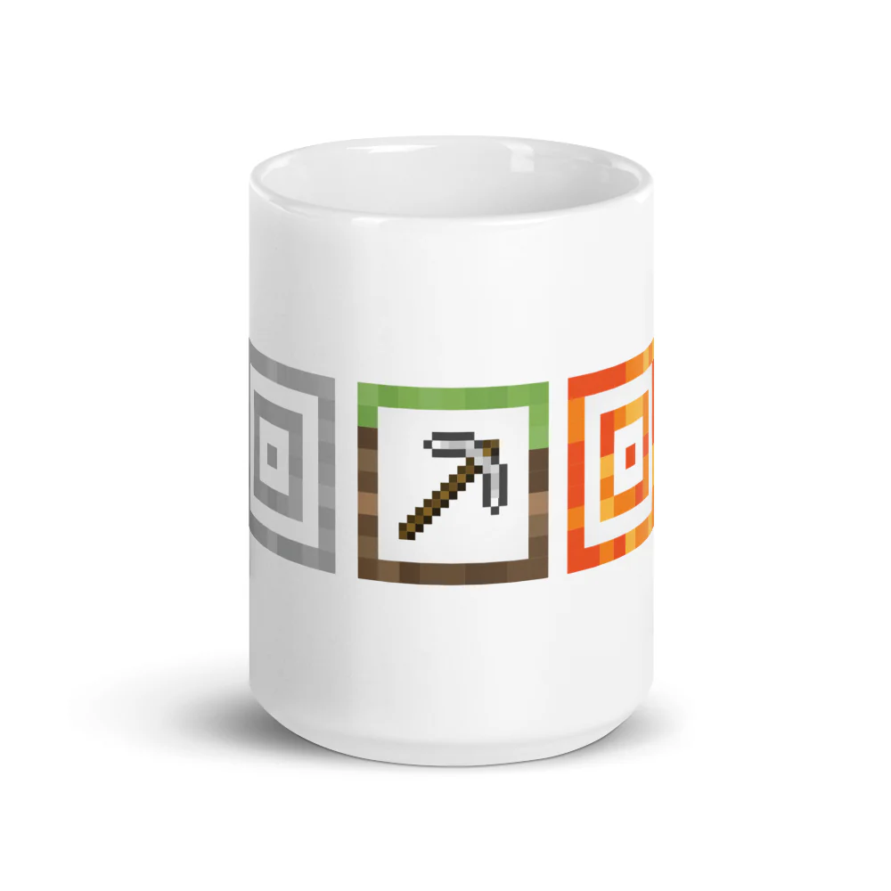 Minecraft Texture Icons White Mug - Image 5