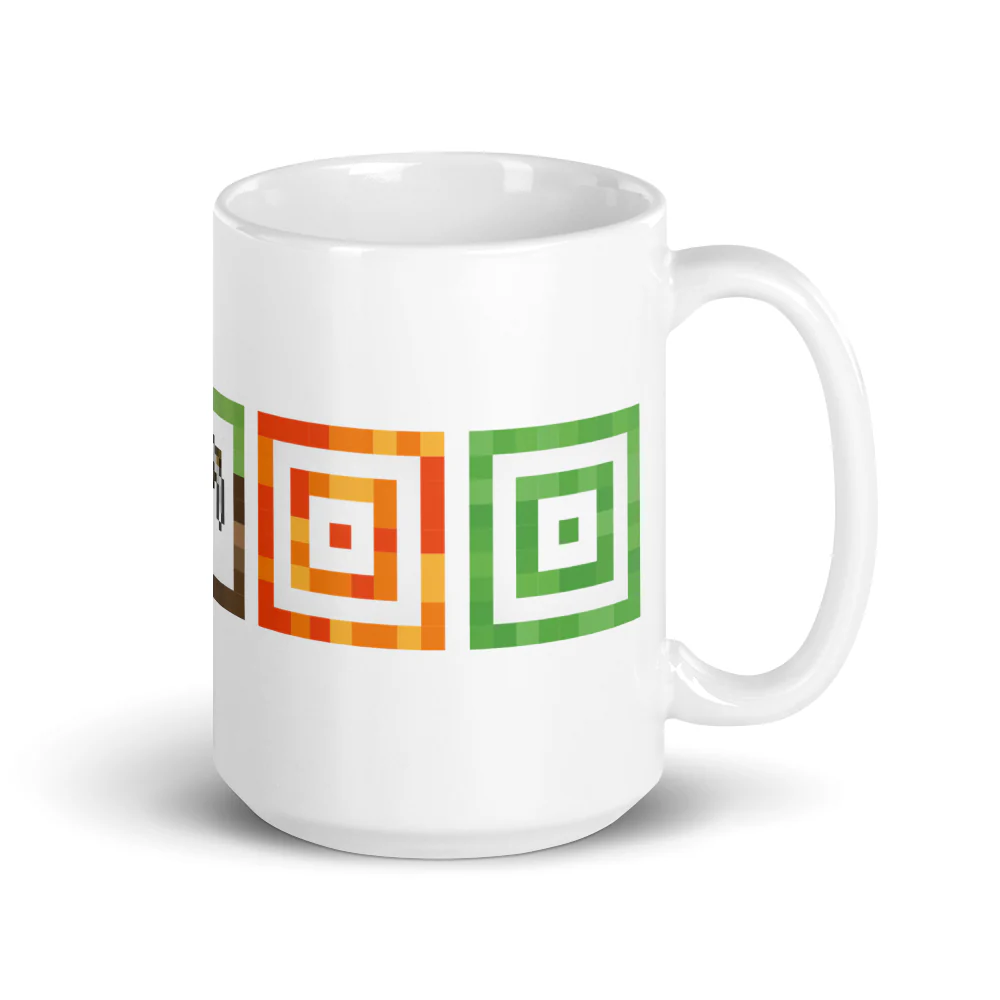 Minecraft Texture Icons White Mug - Image 6