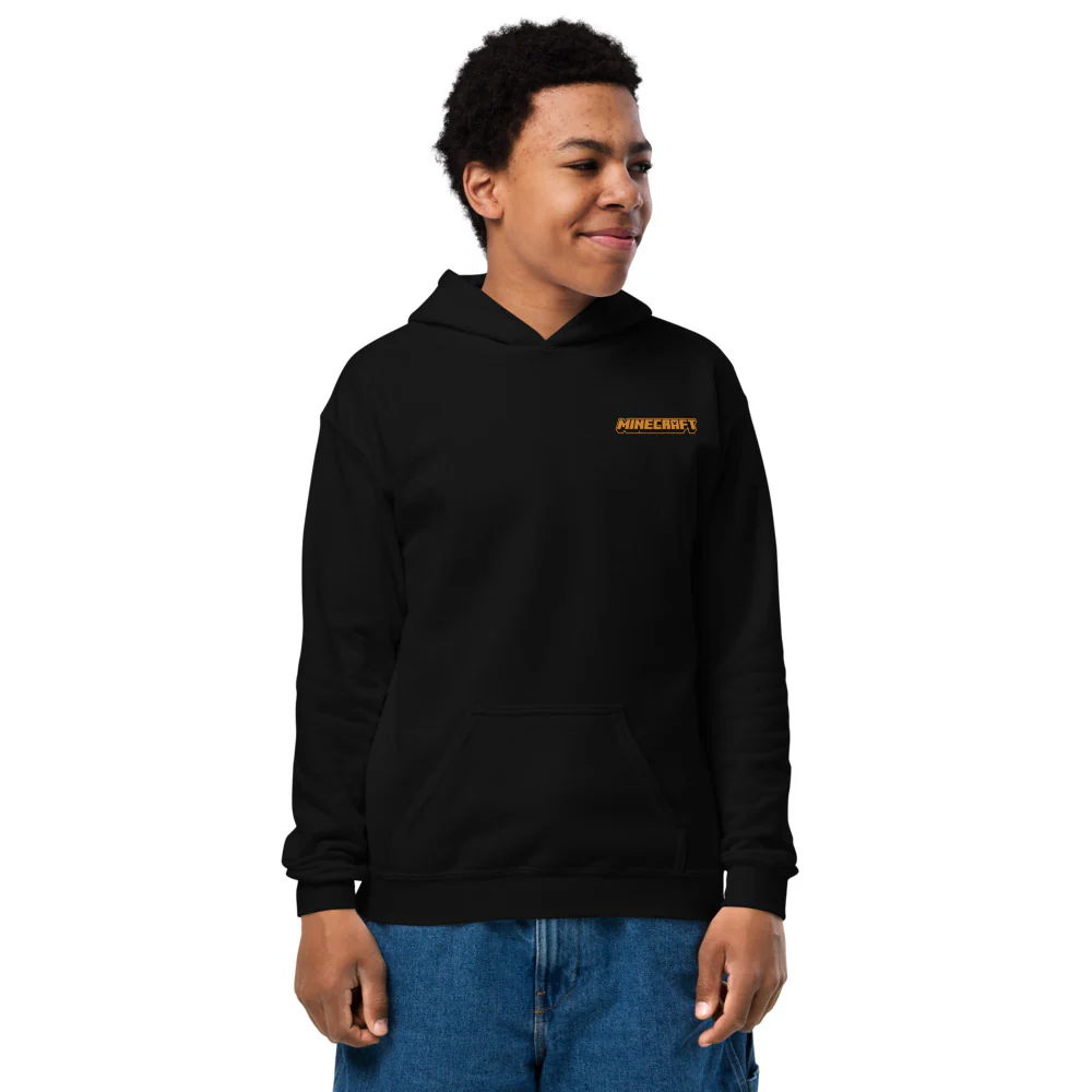 Minecraft The Bad Mobs Come Out At Night Kids Hoodie - Image 3