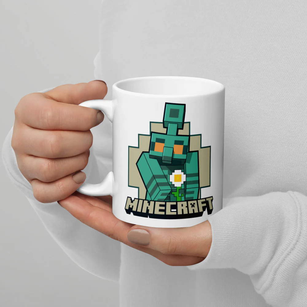 Minecraft The Copper Age Golem White Mug - Image 3
