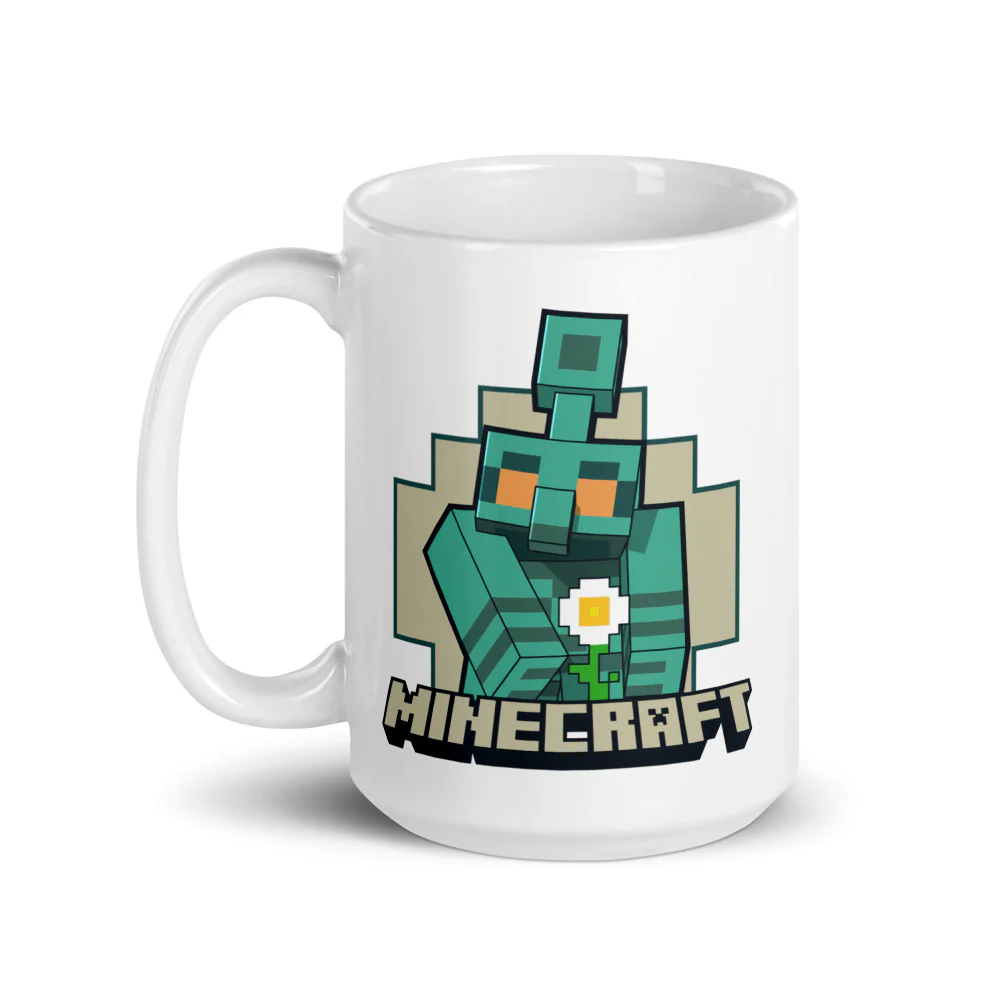 Minecraft The Copper Age Golem White Mug - Image 4