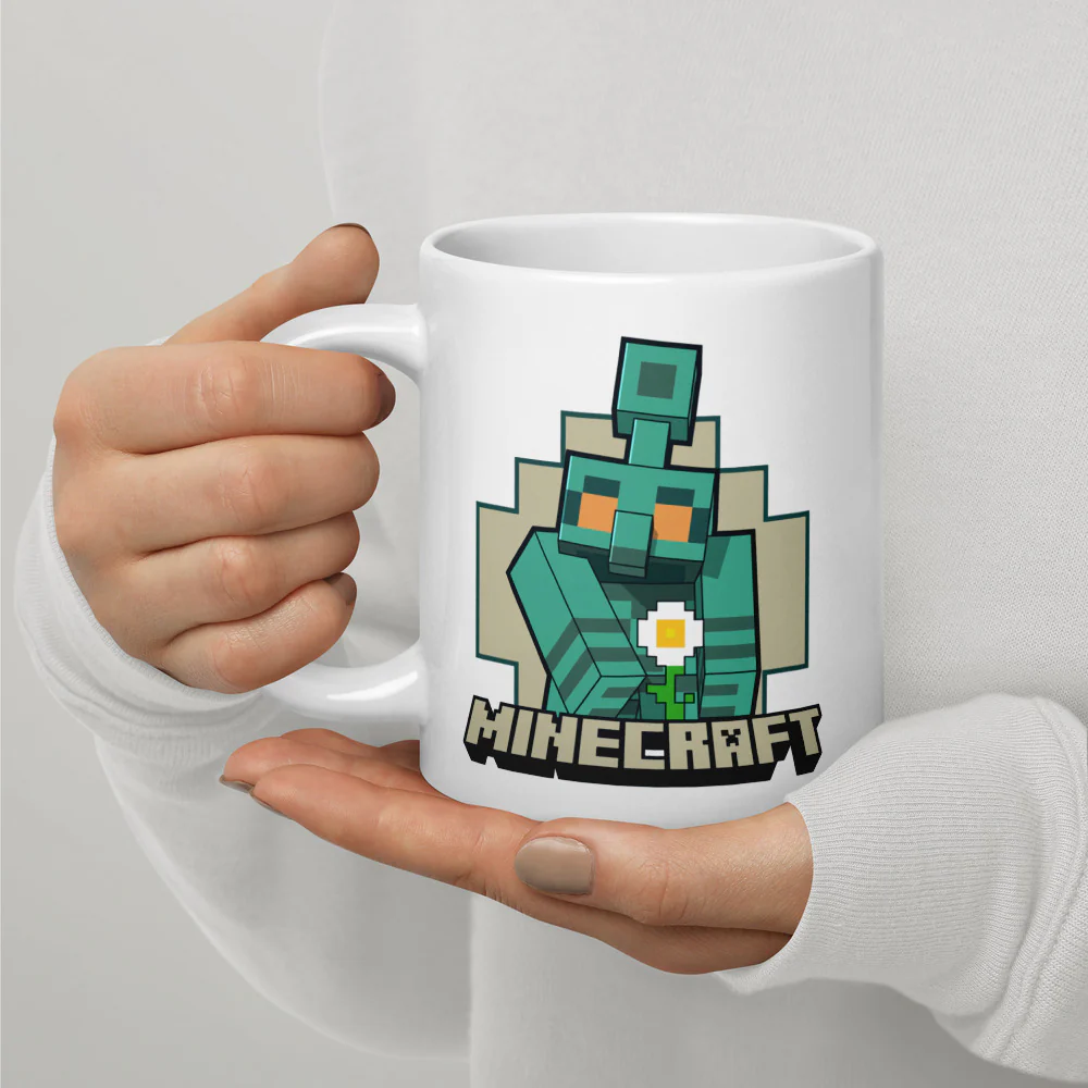 Minecraft The Copper Age Golem White Mug - Image 9