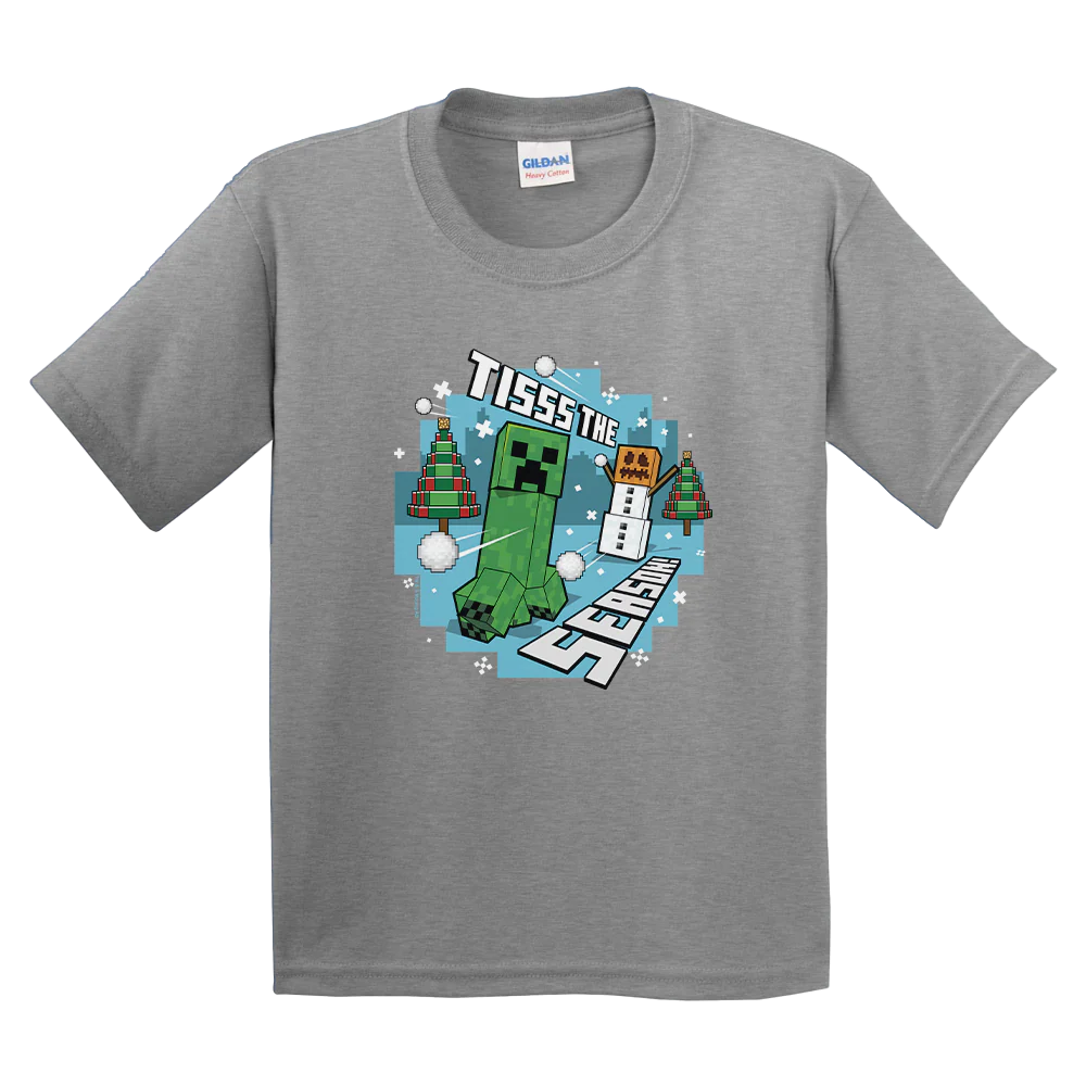 Minecraft Tis The Season Kids Short Sleeve T-Shirt - Image 4