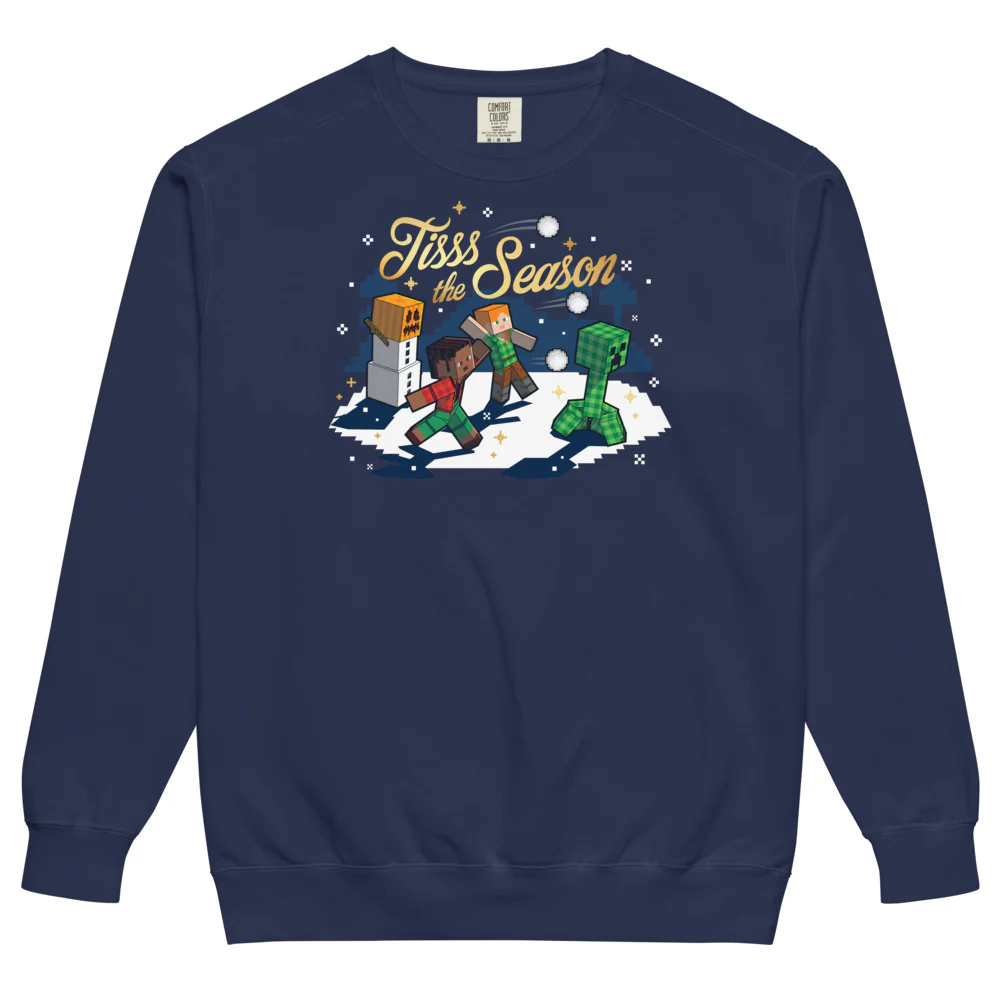 Minecraft Tisss The Season Comfort Colors Sweatshirt - Image 3