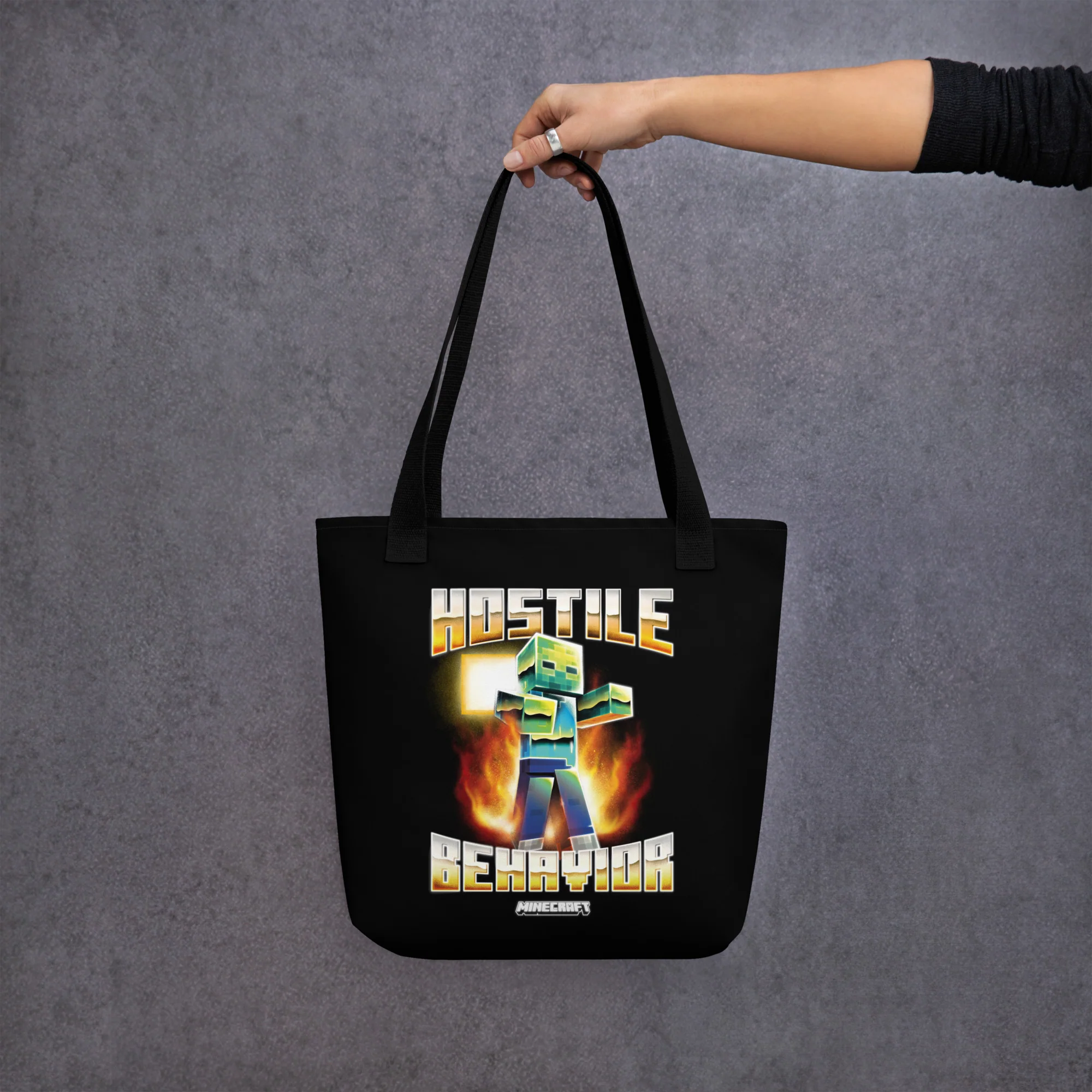 Minecraft Tote Bag Hostile Behavior - Image 3