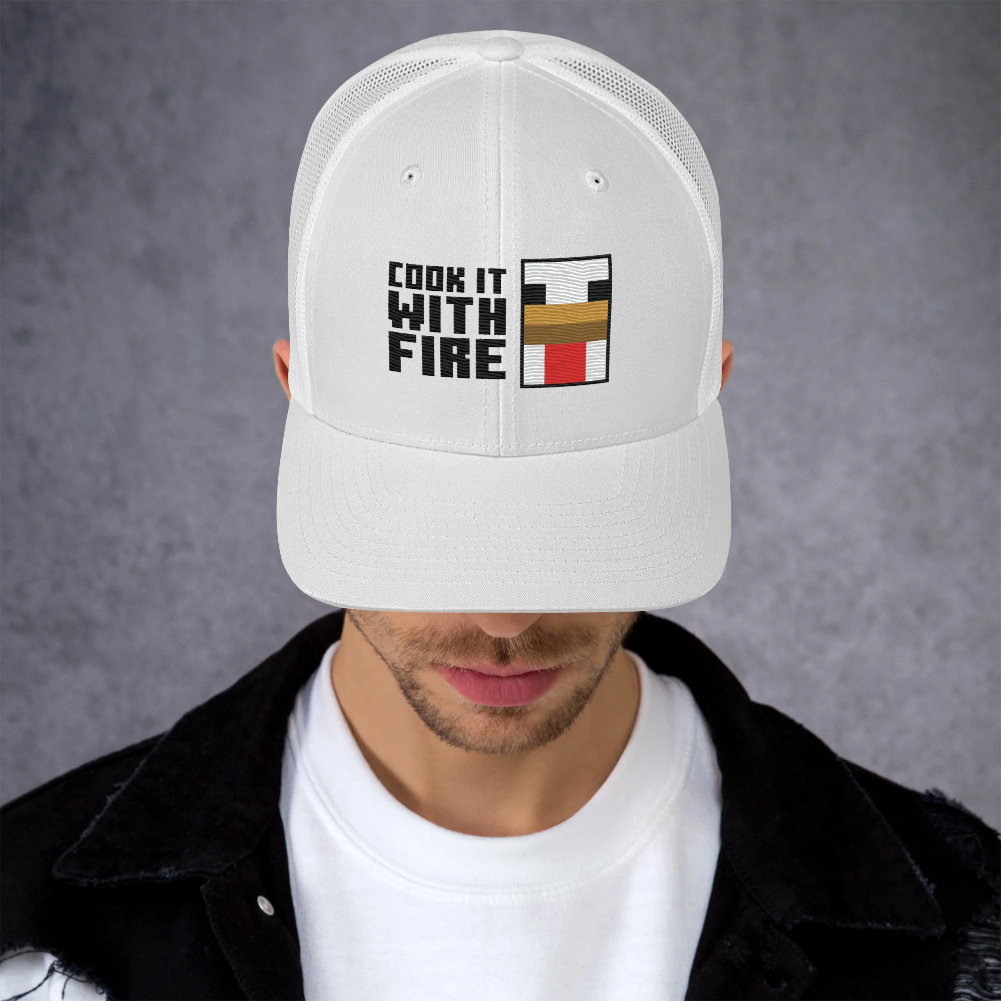 Minecraft Trucker Hat Cook It With Fire - Image 6