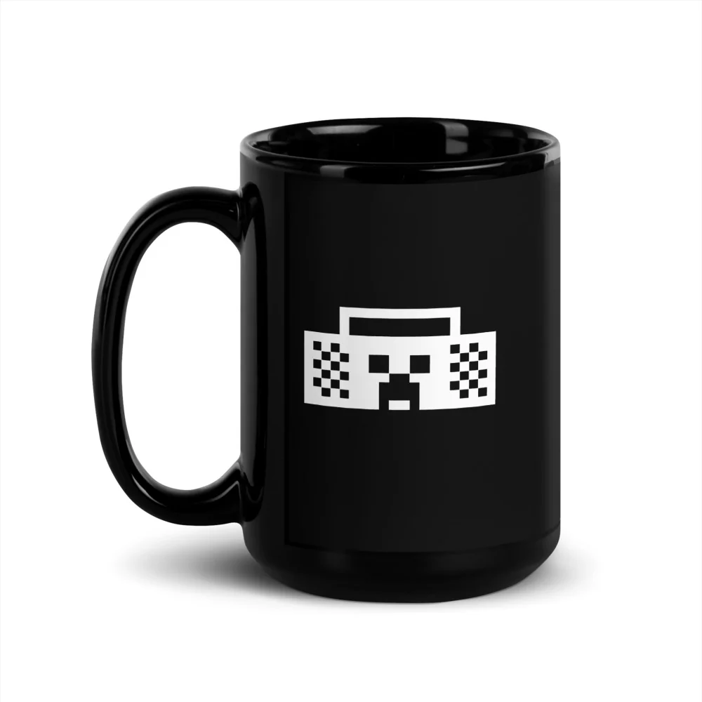 Minecraft Tuned In Creeper Black Glossy Mug - Image 7