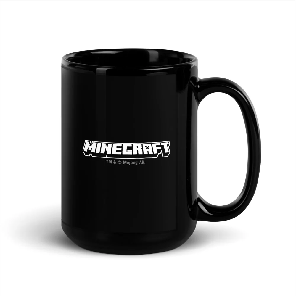 Minecraft Tuned In Creeper Black Glossy Mug - Image 8