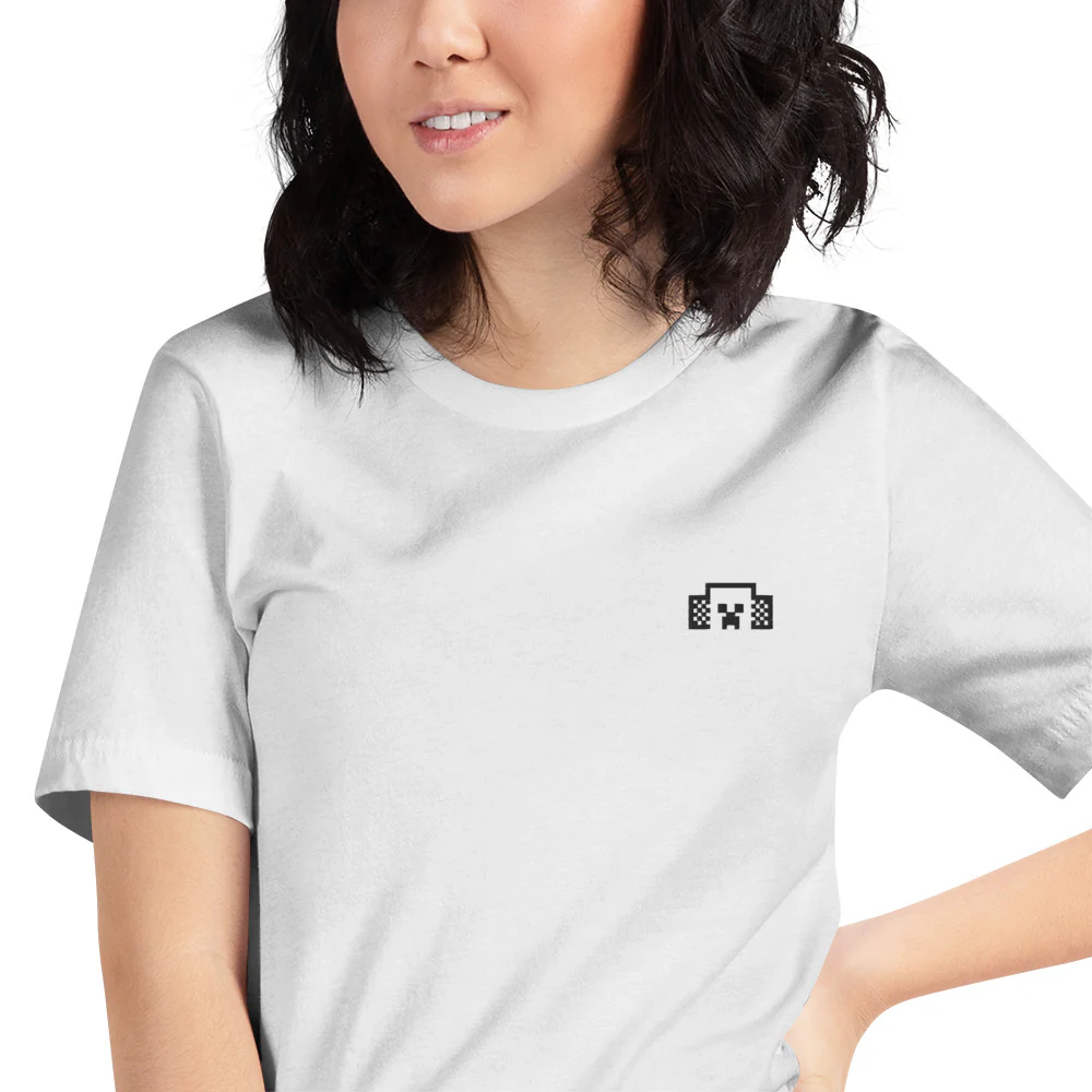 Minecraft Tuned In Creeper Embroidered Adult T-Shirt - Image 11