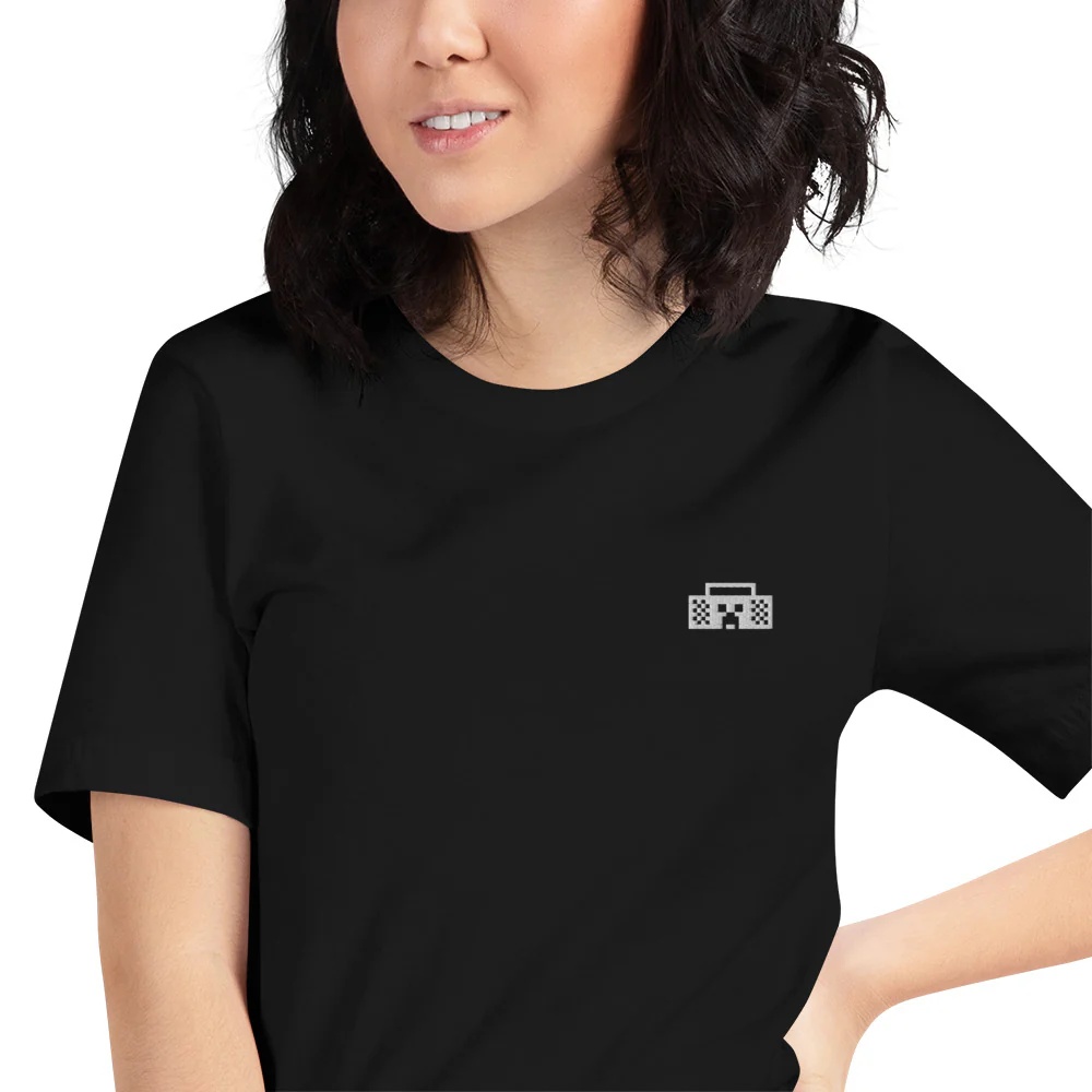 Minecraft Tuned In Creeper Embroidered Adult T-Shirt - Image 22