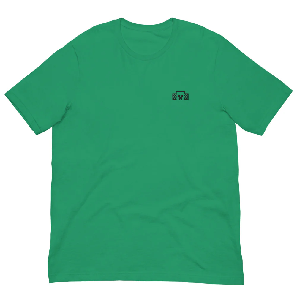 Minecraft Tuned In Creeper Embroidered Adult T-Shirt - Image 24