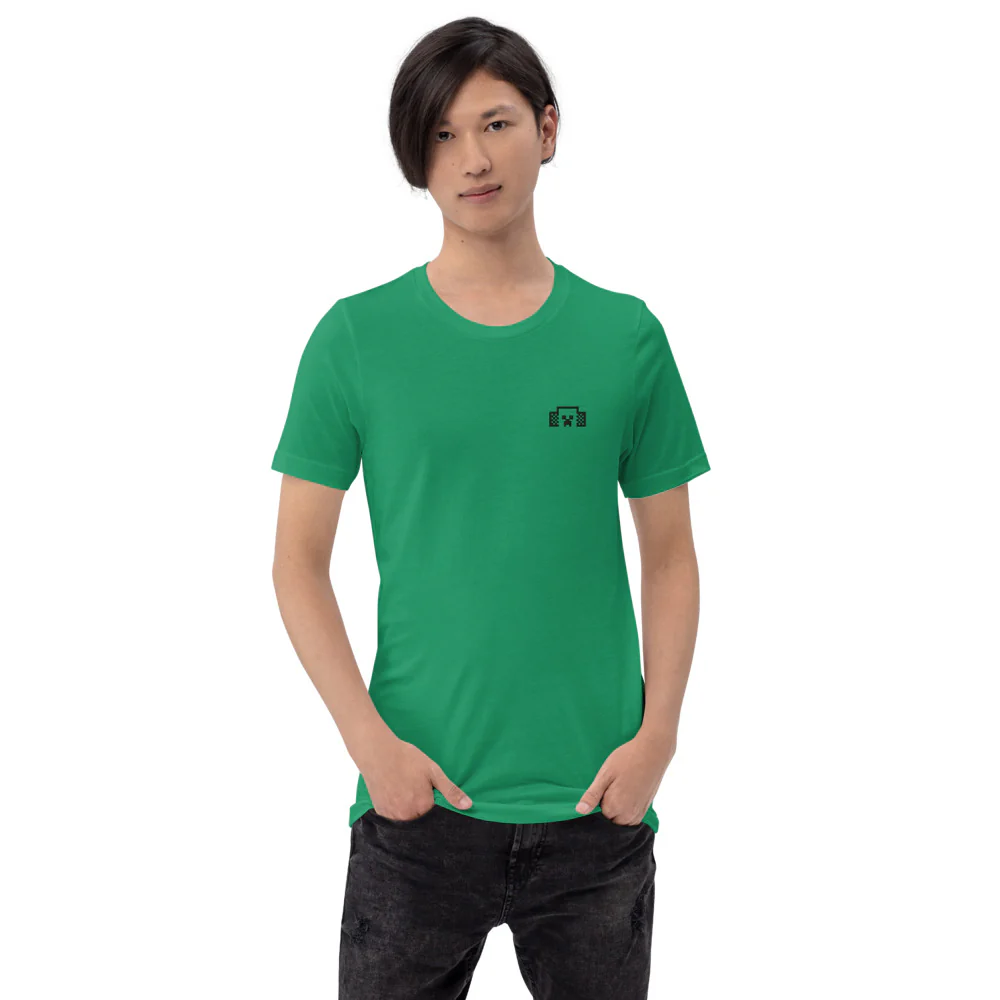 Minecraft Tuned In Creeper Embroidered Adult T-Shirt - Image 28