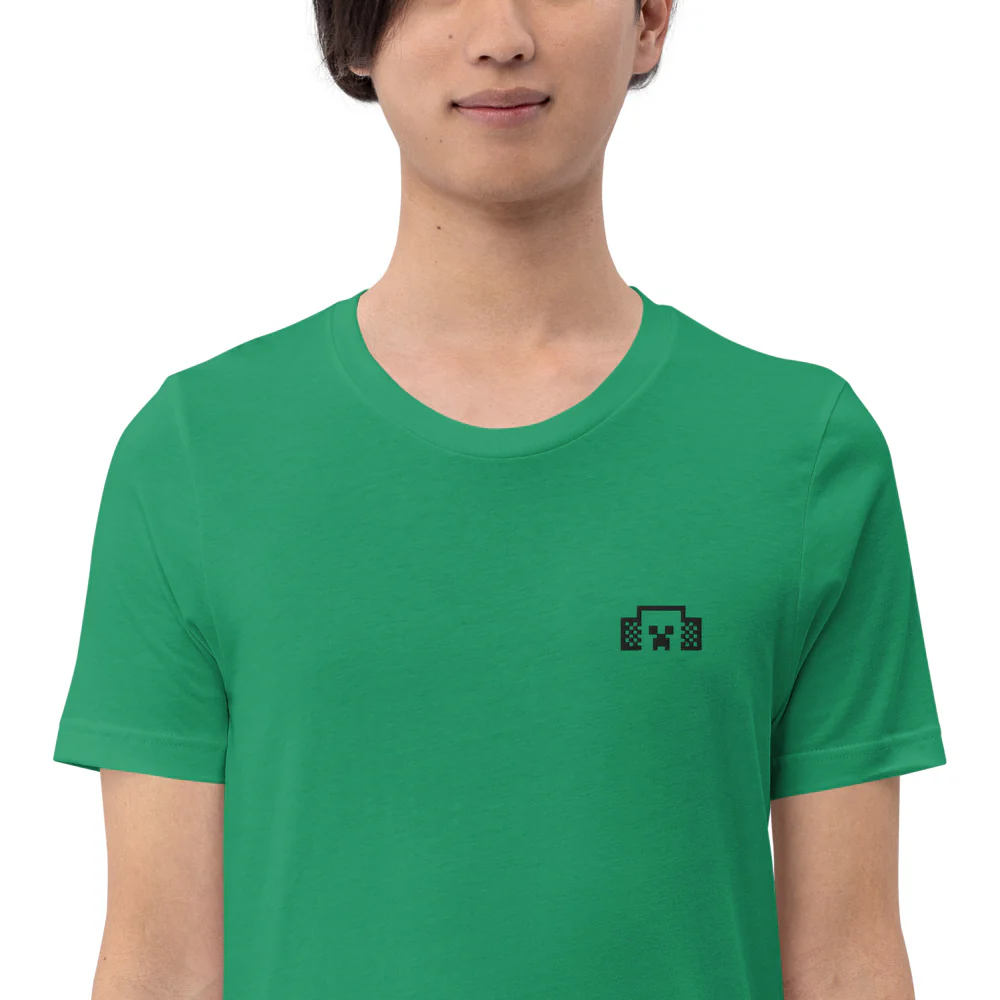Minecraft Tuned In Creeper Embroidered Adult T-Shirt - Image 29