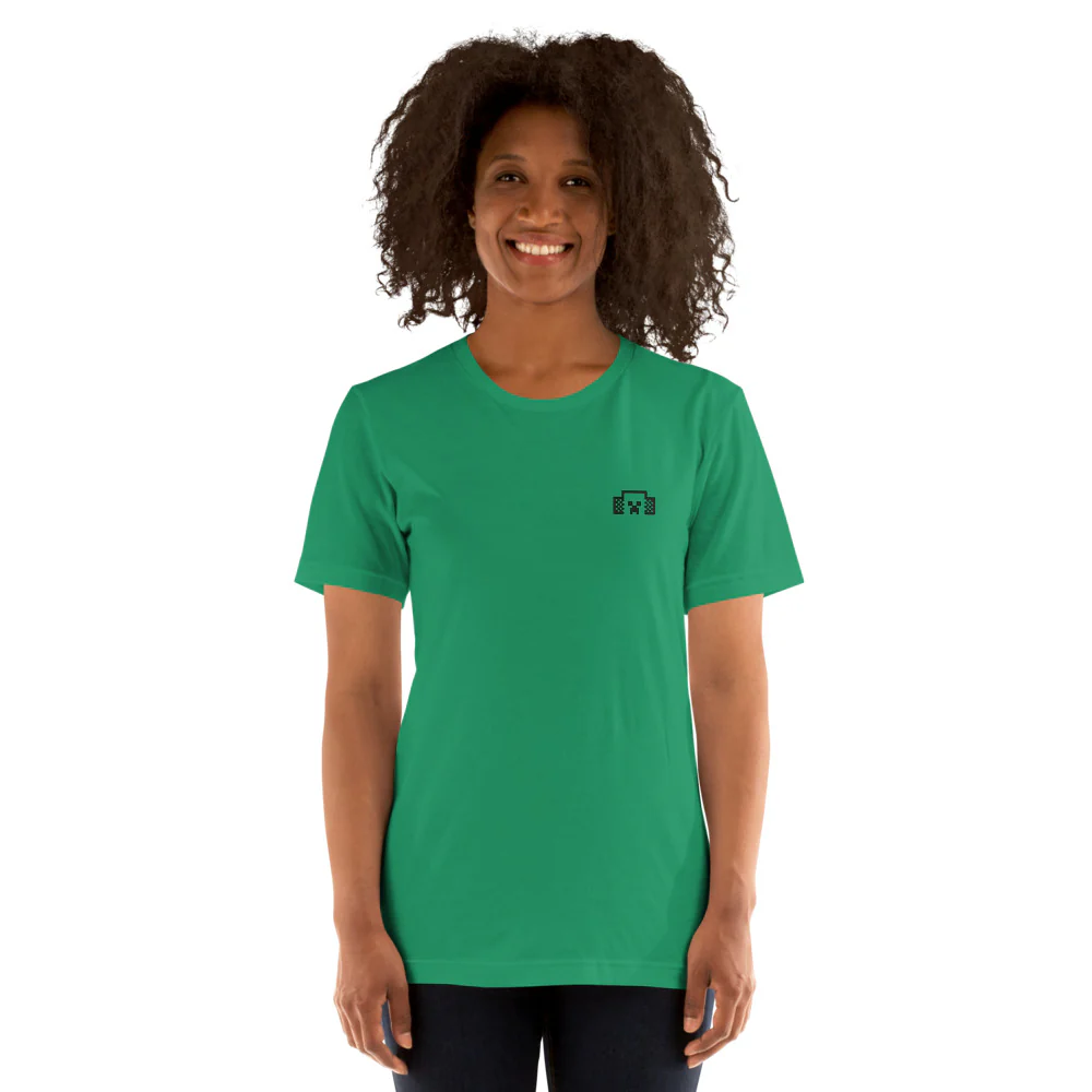 Minecraft Tuned In Creeper Embroidered Adult T-Shirt - Image 31