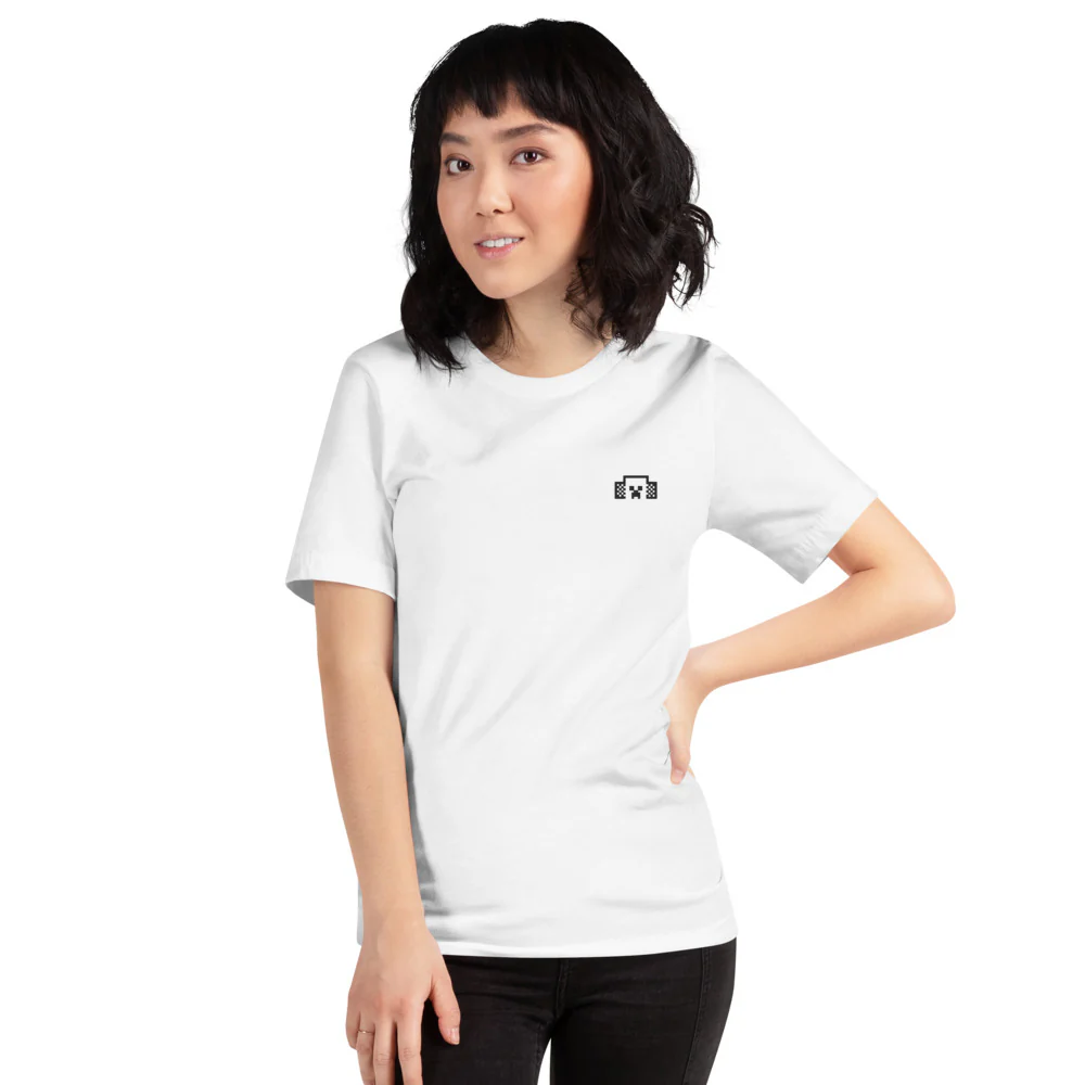 Minecraft Tuned In Creeper Embroidered Adult T-Shirt - Image 44