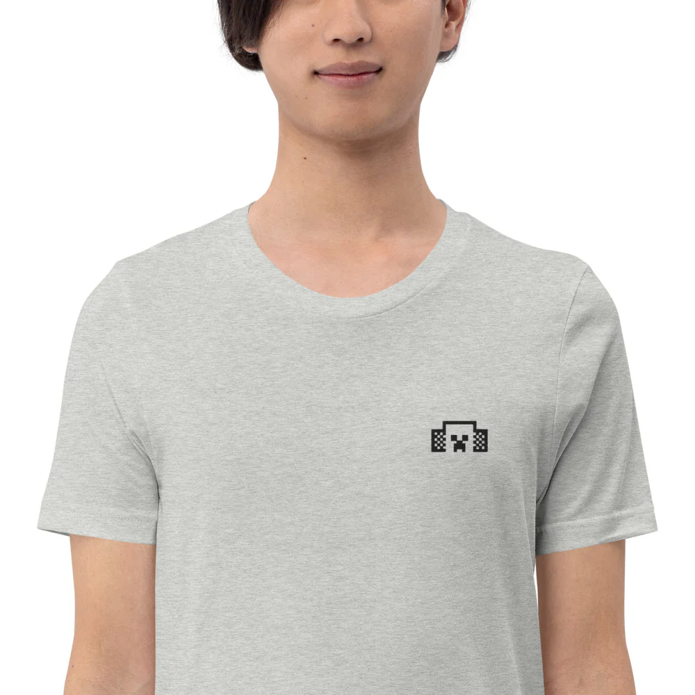 Minecraft Tuned In Creeper Embroidered Adult T-Shirt - Image 6