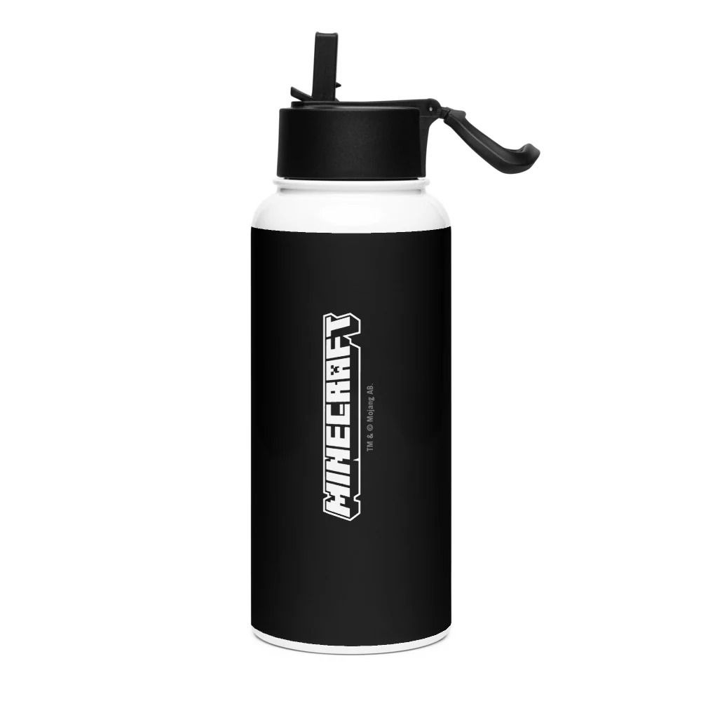 Minecraft Tuned In Creeper Stainless Steel Water Bottle with a Straw Lid - Image 10