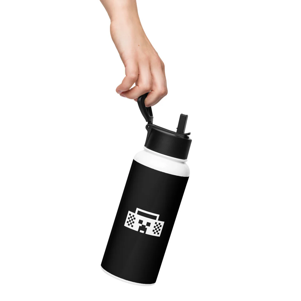 Minecraft Tuned In Creeper Stainless Steel Water Bottle with a Straw Lid - Image 11