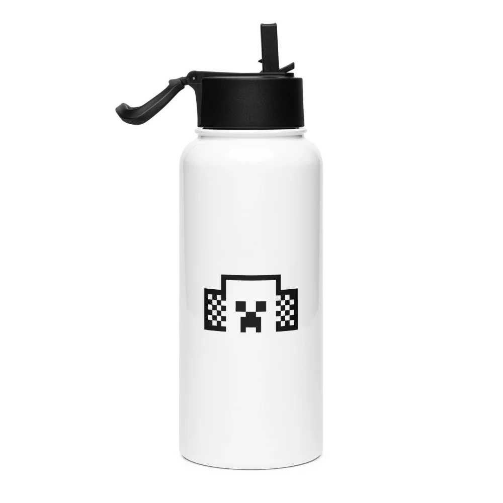 Minecraft Tuned In Creeper Stainless Steel Water Bottle with a Straw Lid - Image 15