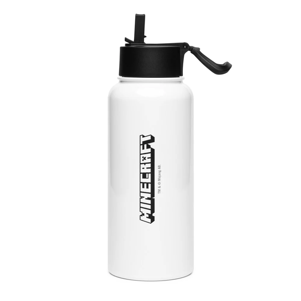 Minecraft Tuned In Creeper Stainless Steel Water Bottle with a Straw Lid - Image 16