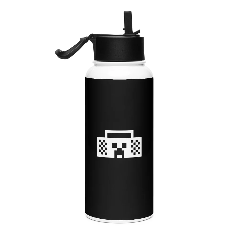 Minecraft Tuned In Creeper Stainless Steel Water Bottle with a Straw Lid - Image 9