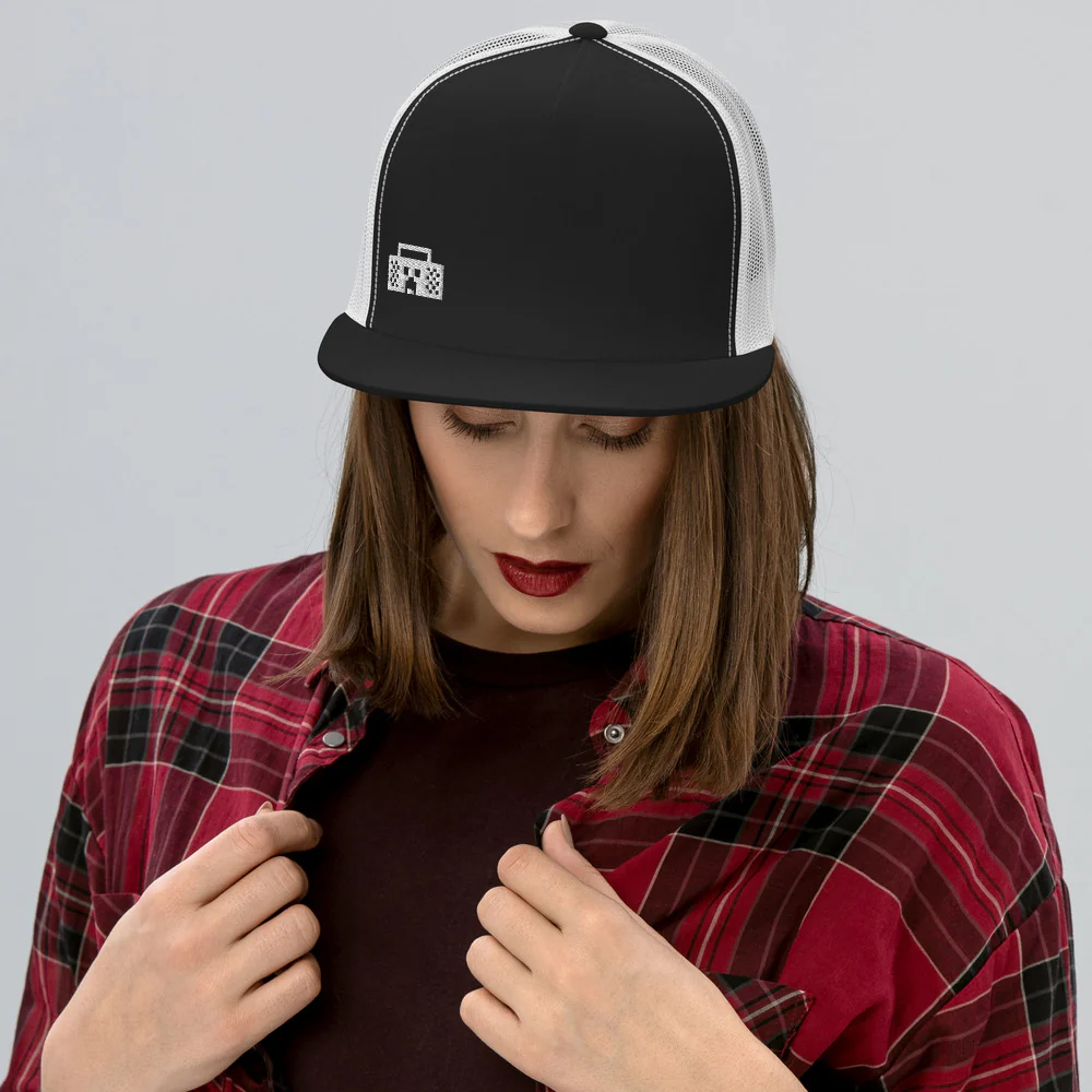 Minecraft Tuned In Embroidered Creeper Trucker Hat - Image 10