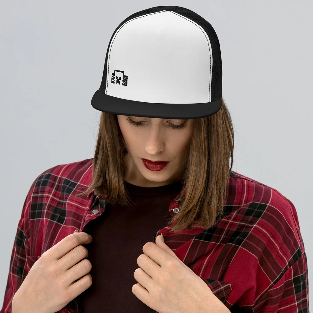 Minecraft Tuned In Embroidered Creeper Trucker Hat - Image 3