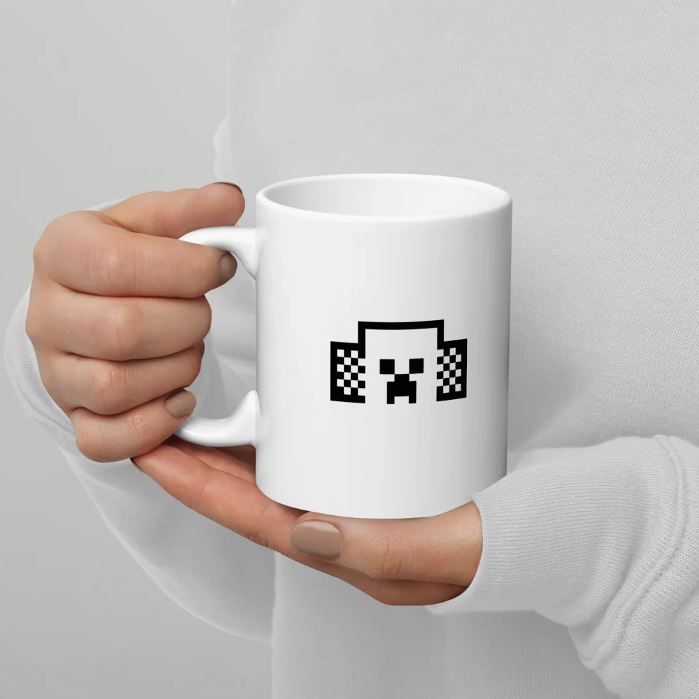 Minecraft Tuned In Creeper White Mug - Image 3